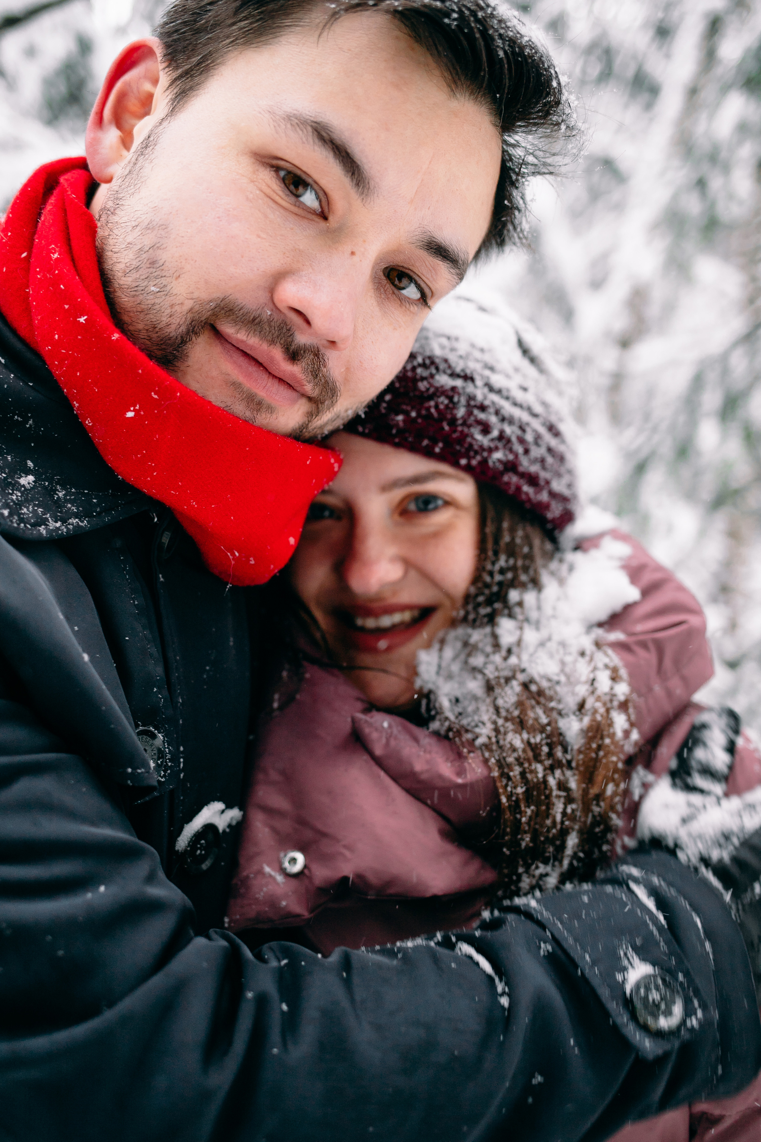Снежный день в еловом лесу. Портретный фотограф в Минске Анна Волейко
