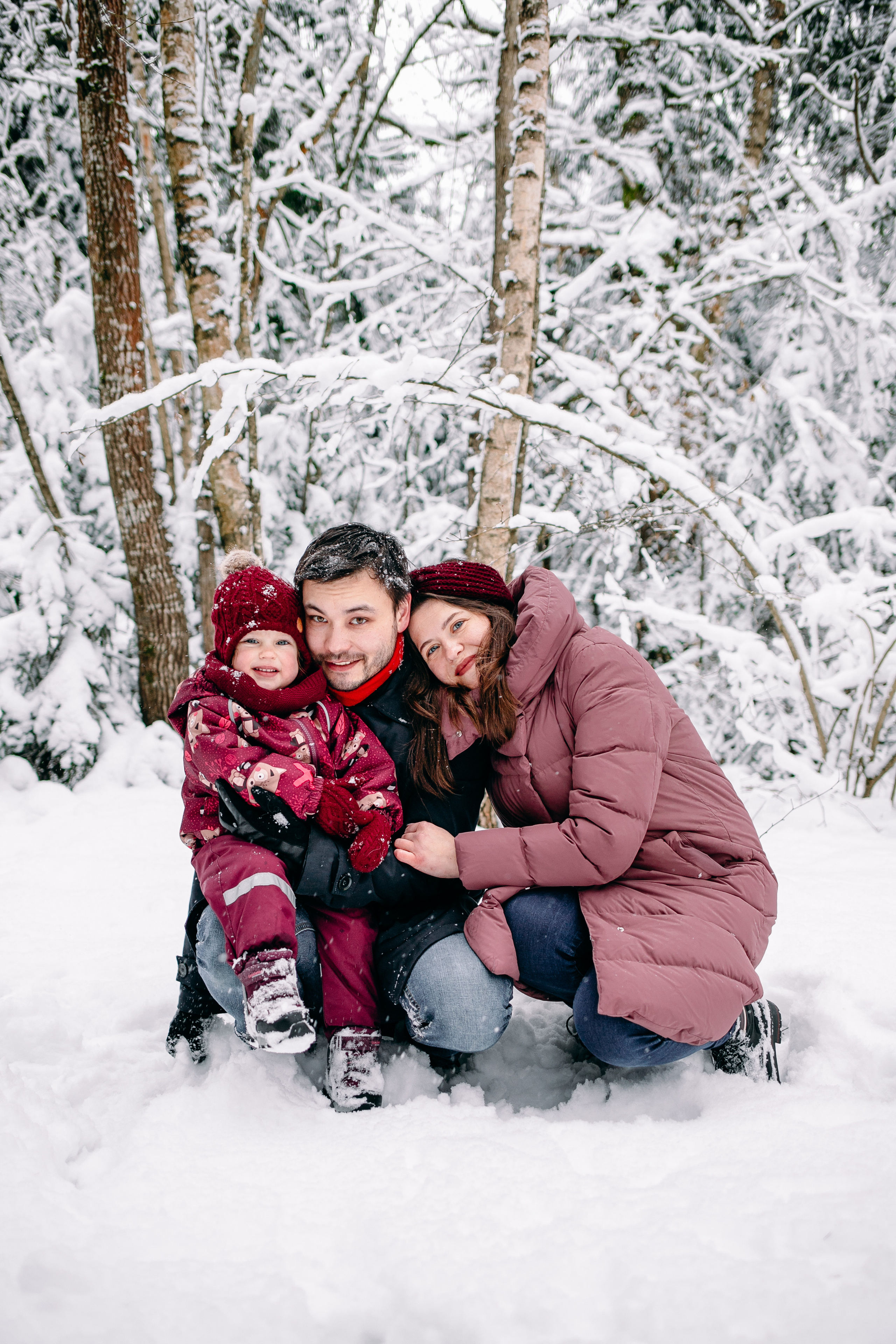 Снежный день в еловом лесу. Портретный фотограф в Минске Анна Волейко