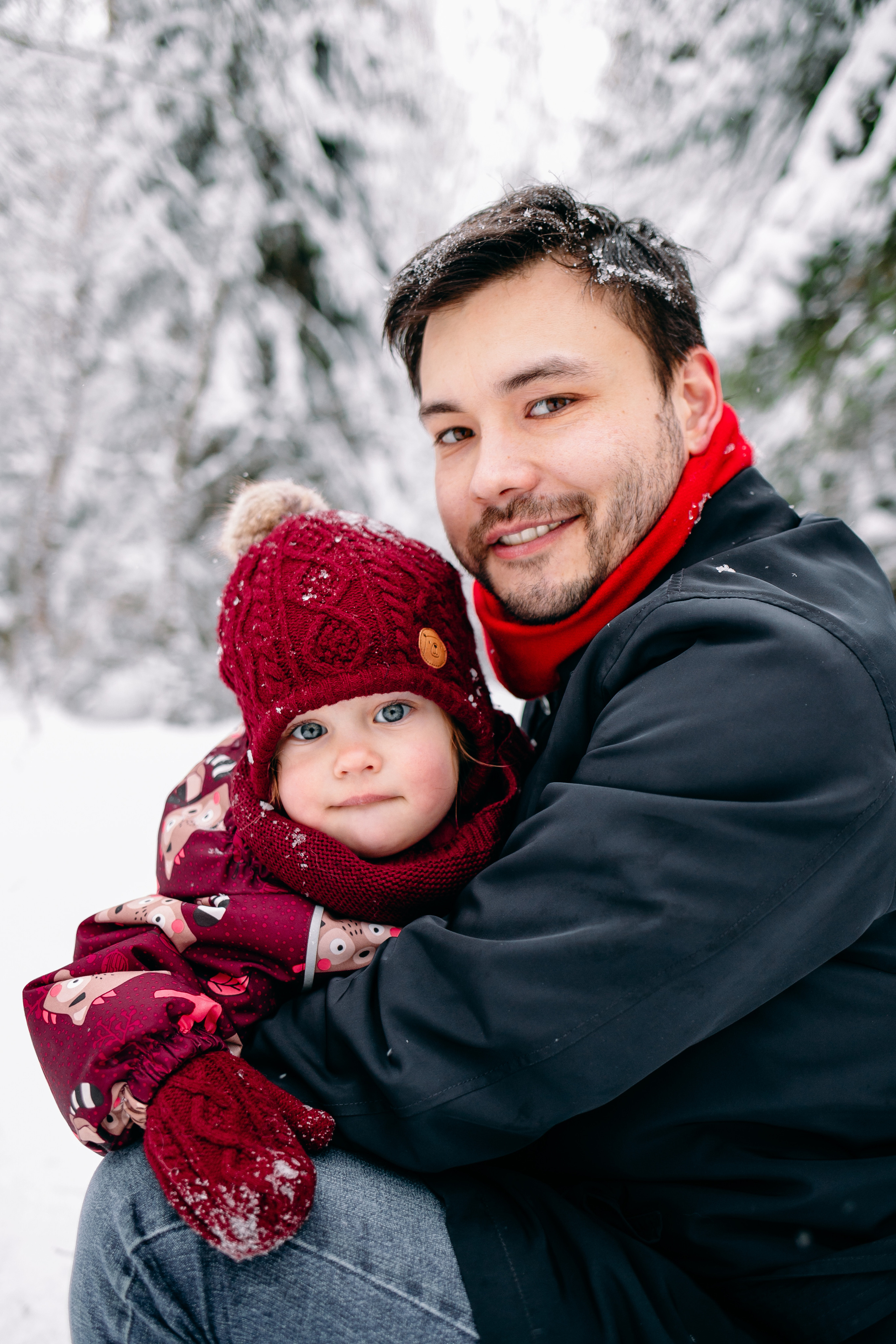 Снежный день в еловом лесу. Портретный фотограф в Минске Анна Волейко