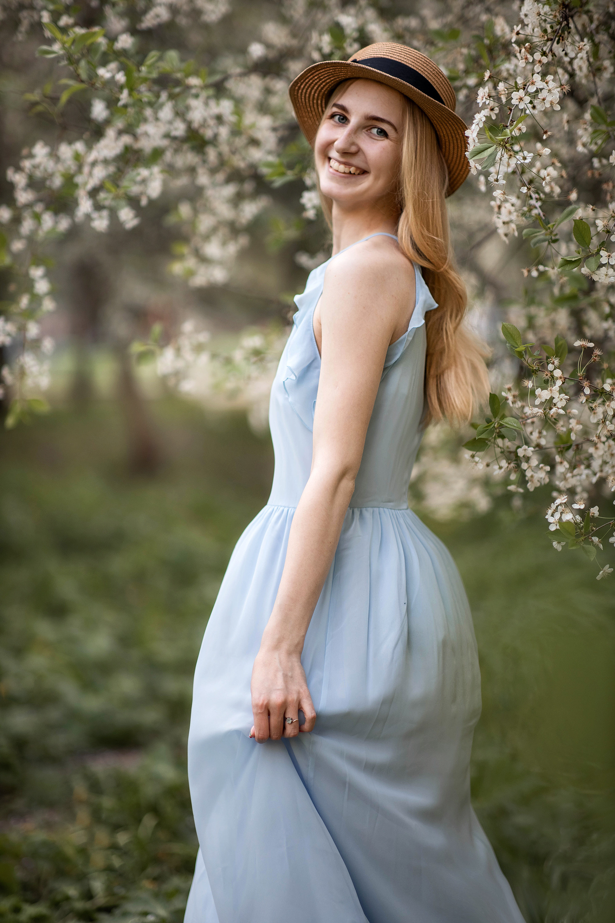 Цветение, девушка, фотосессия, портрет, женский портрет, весна, съёмка, яблоня, вишня, фотосессия в цветении
