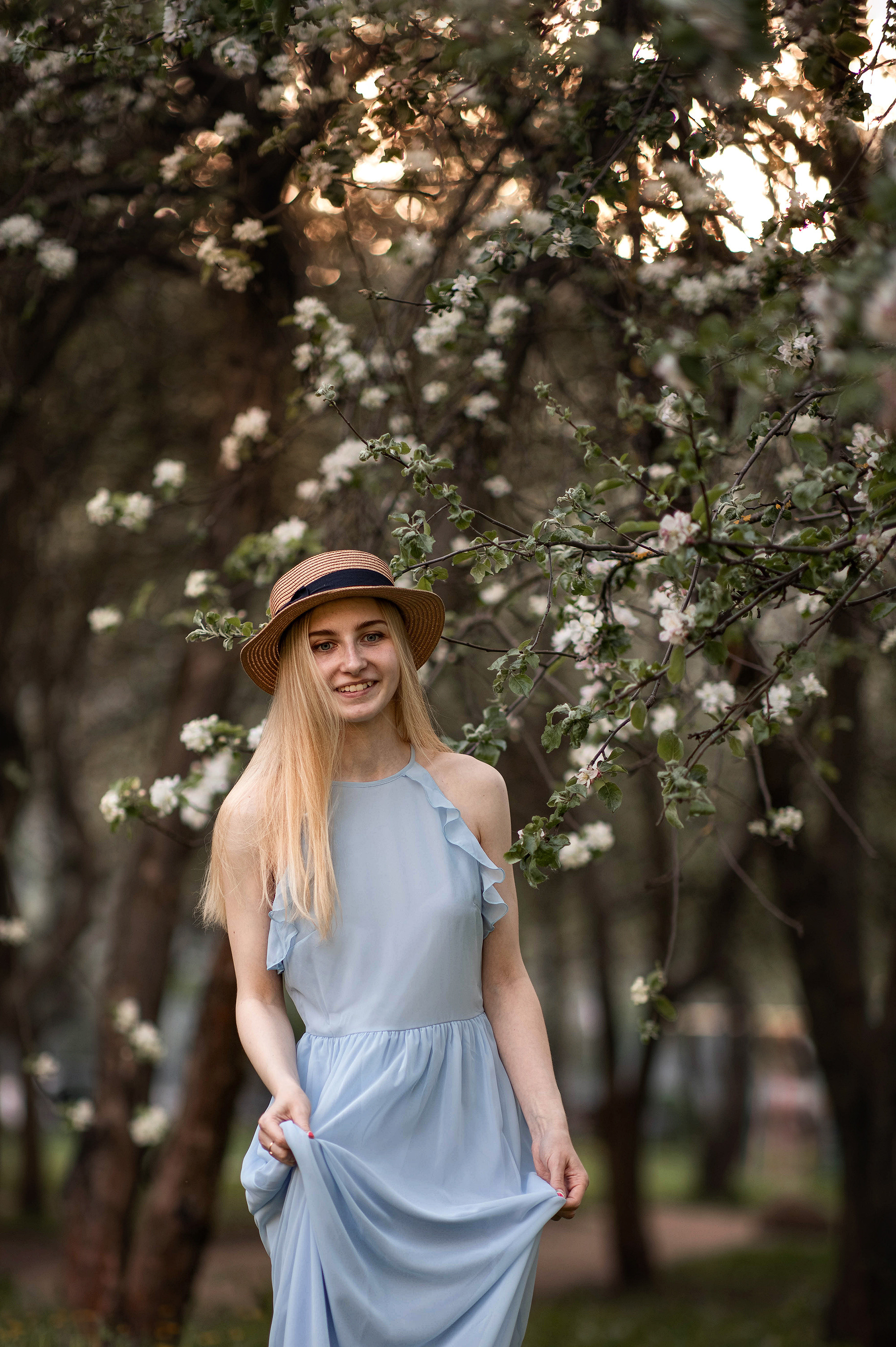 Цветение, девушка, фотосессия, портрет, женский портрет, весна, съёмка, яблоня, вишня, фотосессия в цветении