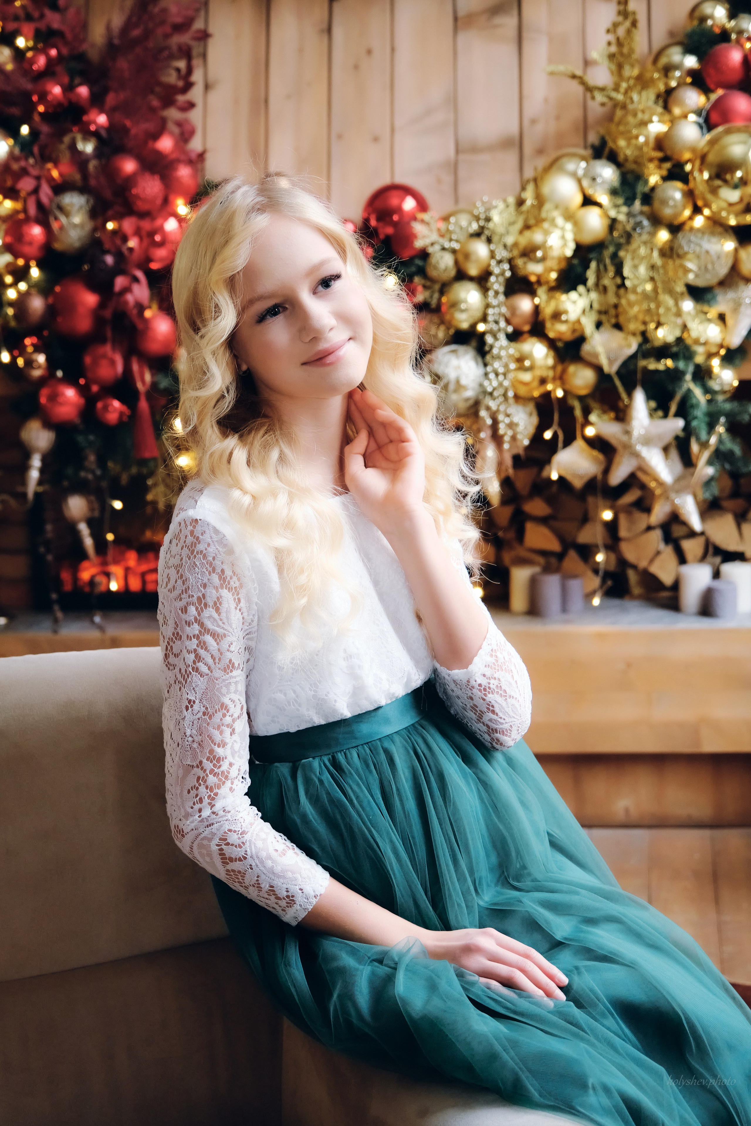 Новогодняя фотосессия для девушки в Коломне