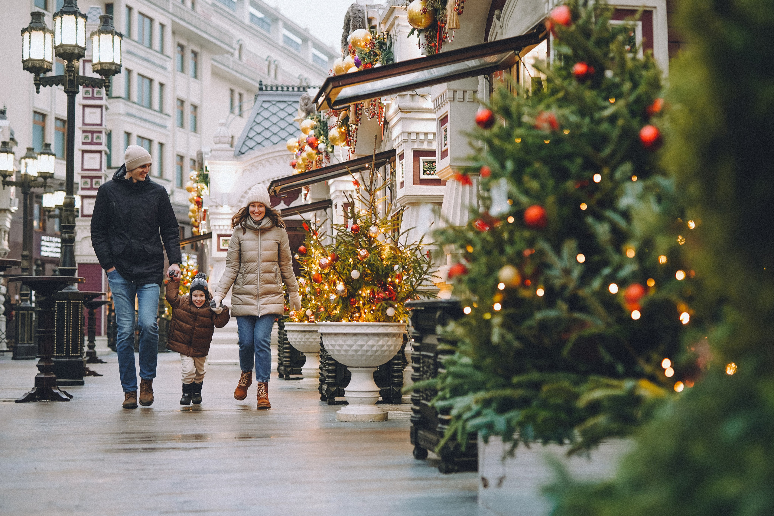 Прогулка по новогодней Москве для Юли, Жени и Вани. Фотограф Наталья Колганова