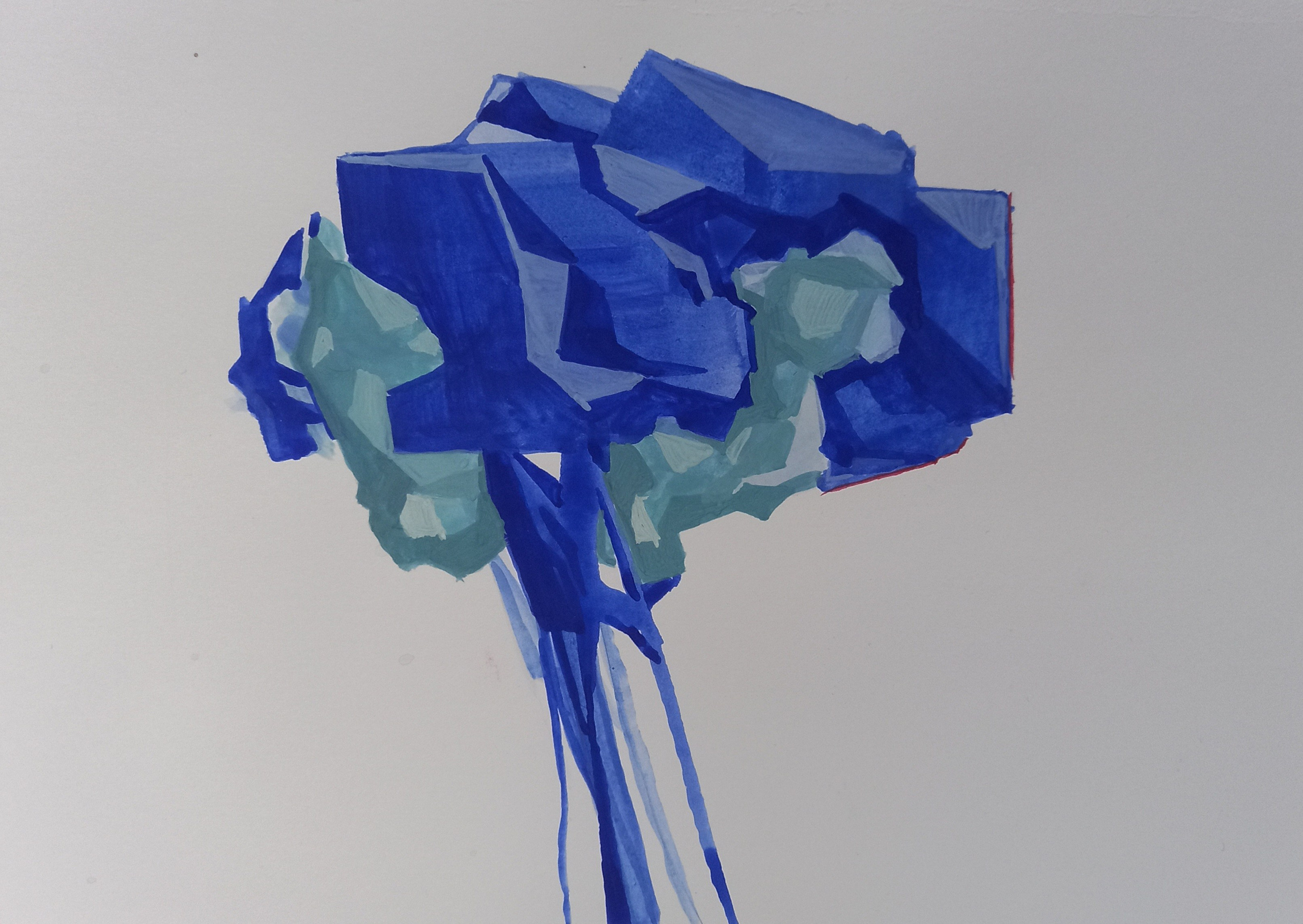 Кокон (эскиз, бумага, гуашь)