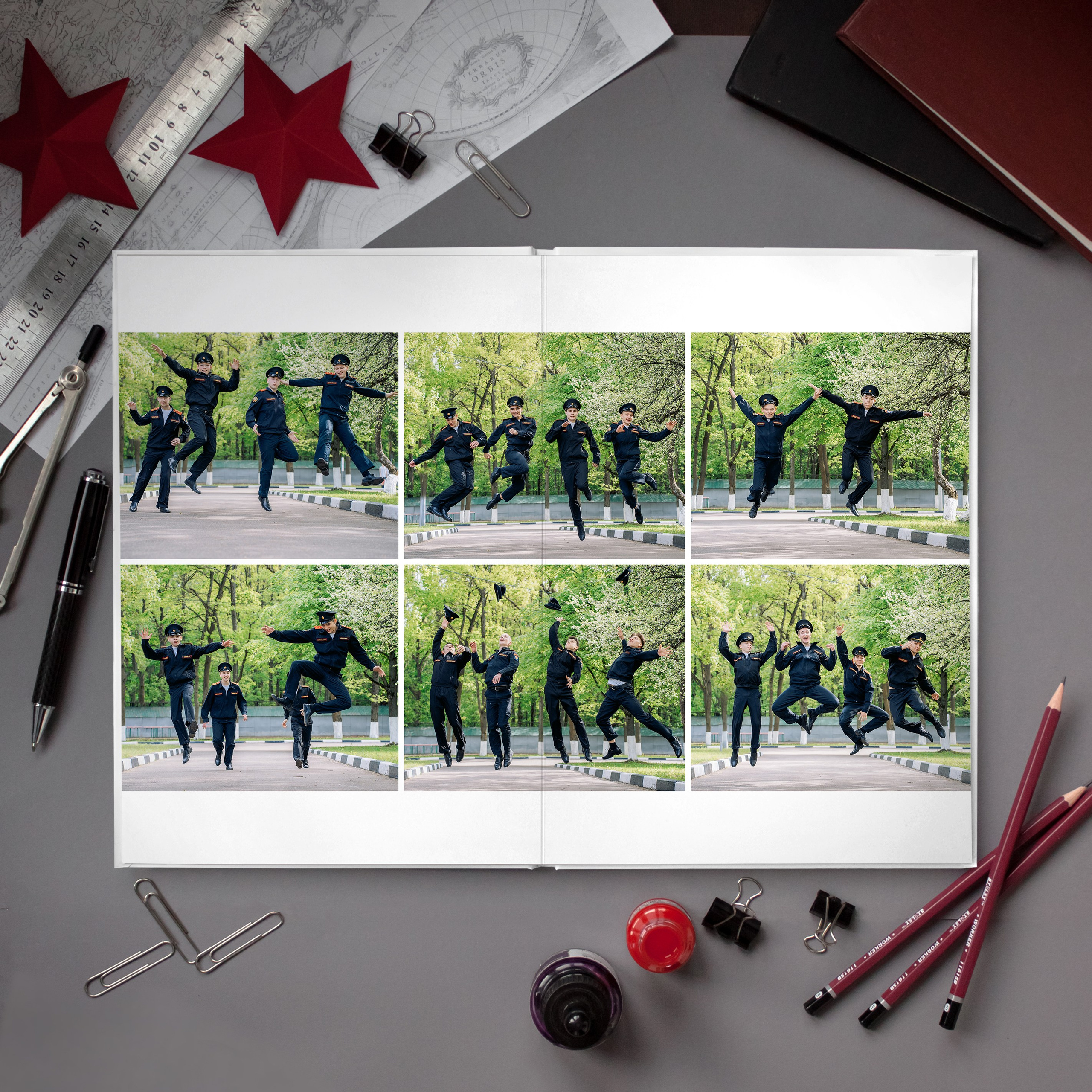 Кадетский альбом 10 разворотов. Фотограф Казакова Анастасия