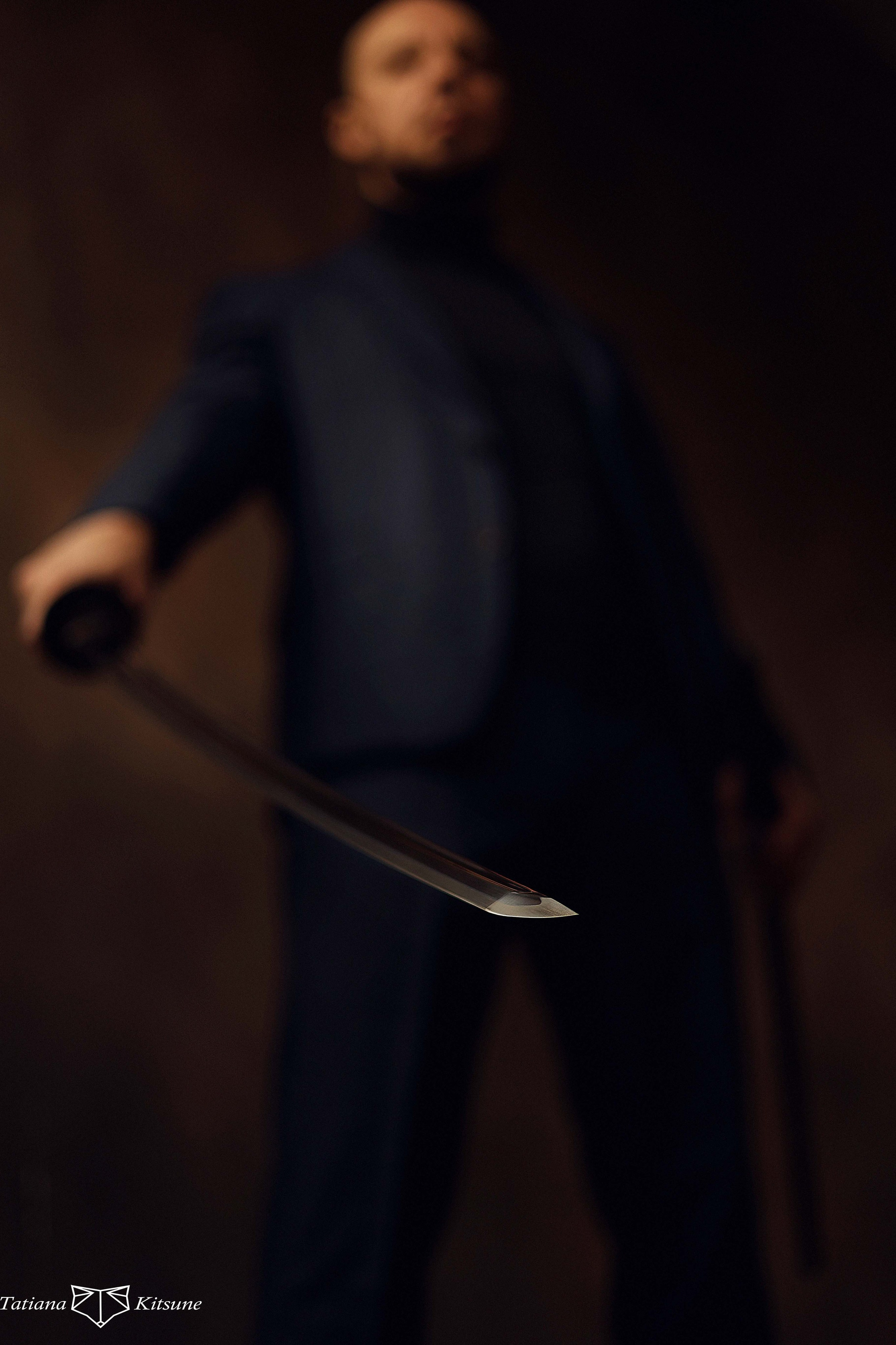 мужская фотосессия , мужской портрет , фотосессия якудзы , фотосессия в стиле якудзы , японский меч 