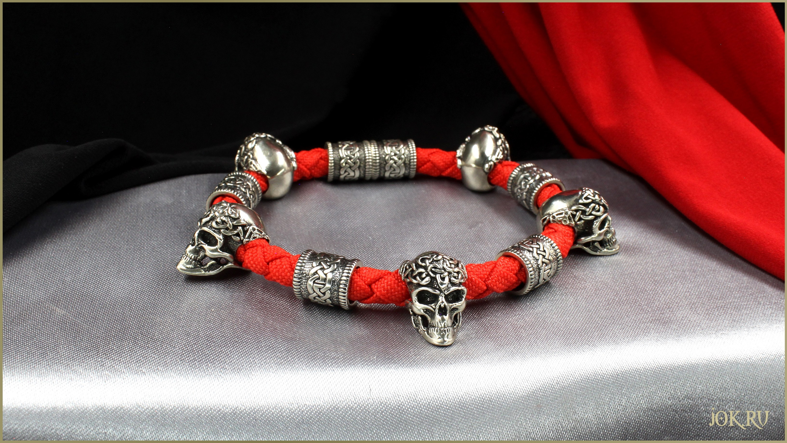 Популярные мужские браслеты с кельтским черепом от бренда Joker-studio.