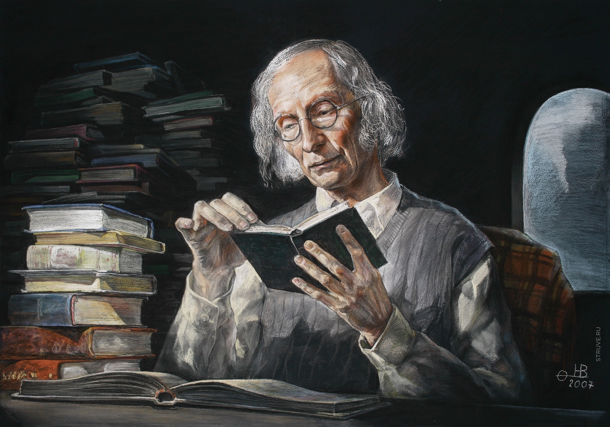 Библиофил. 100х70 см. 2007