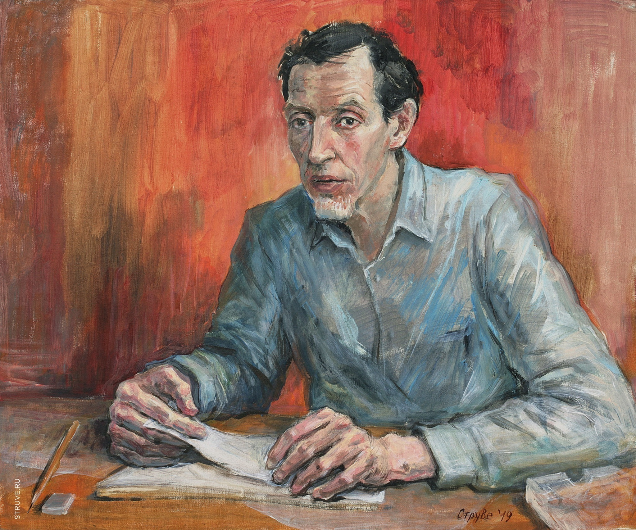 Портрет Сергея Г. Холст, акрил