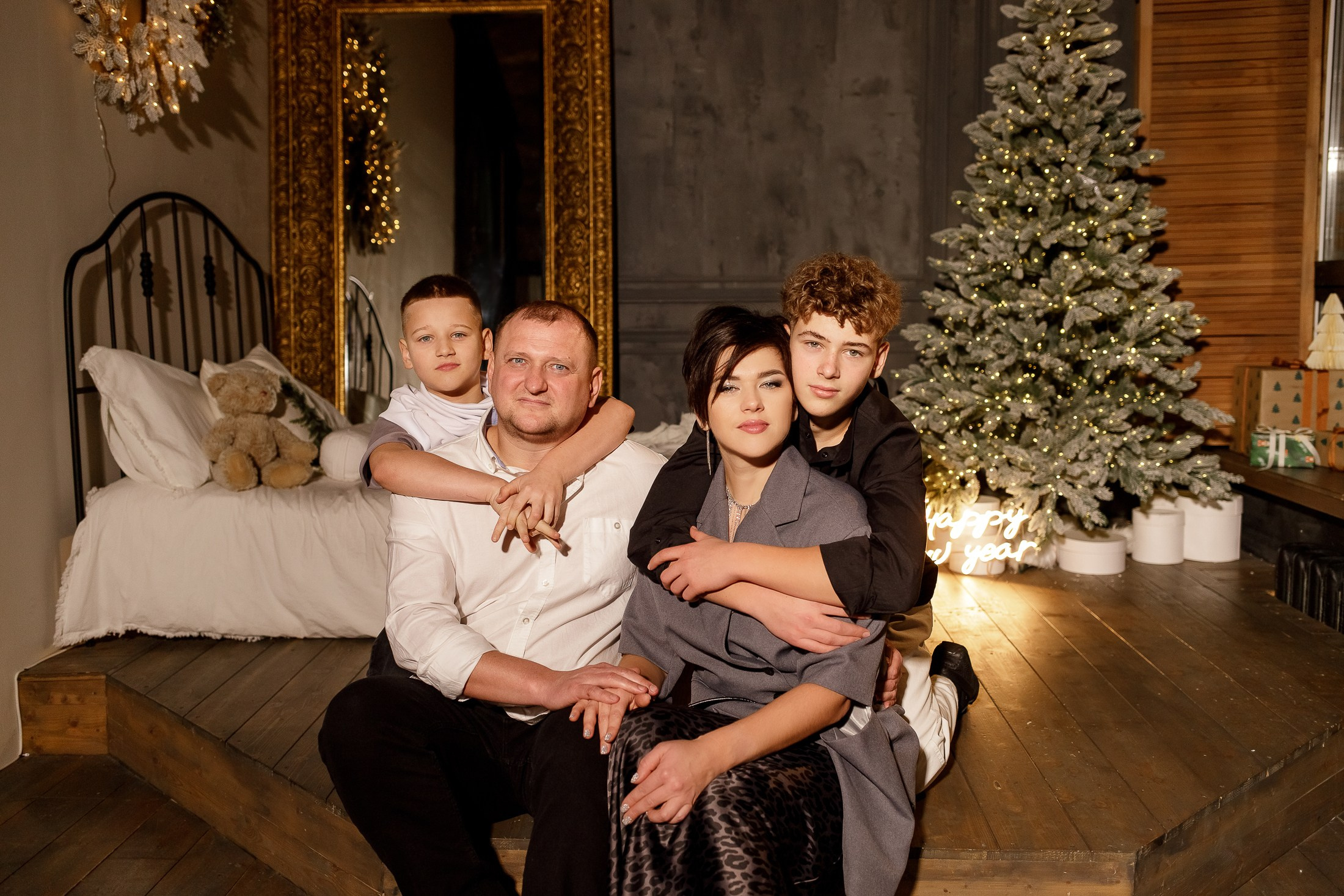 Семейная фотосессия. Фотограф Симонова Юлия. Пенза. Новогодняя фотосессия