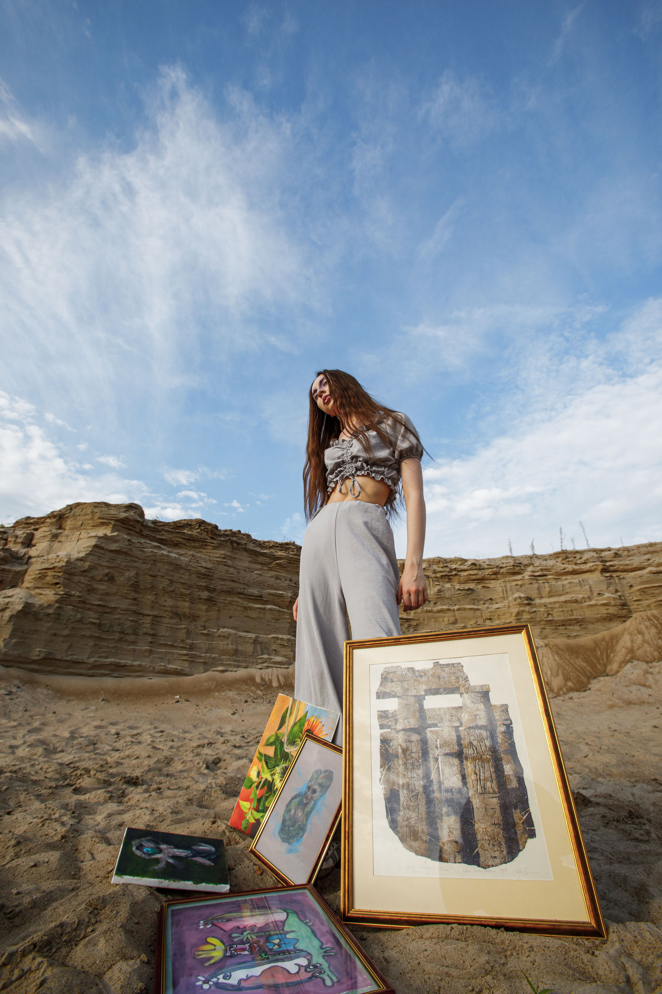 Художник в песках. Фотограф Екатерина Козловская