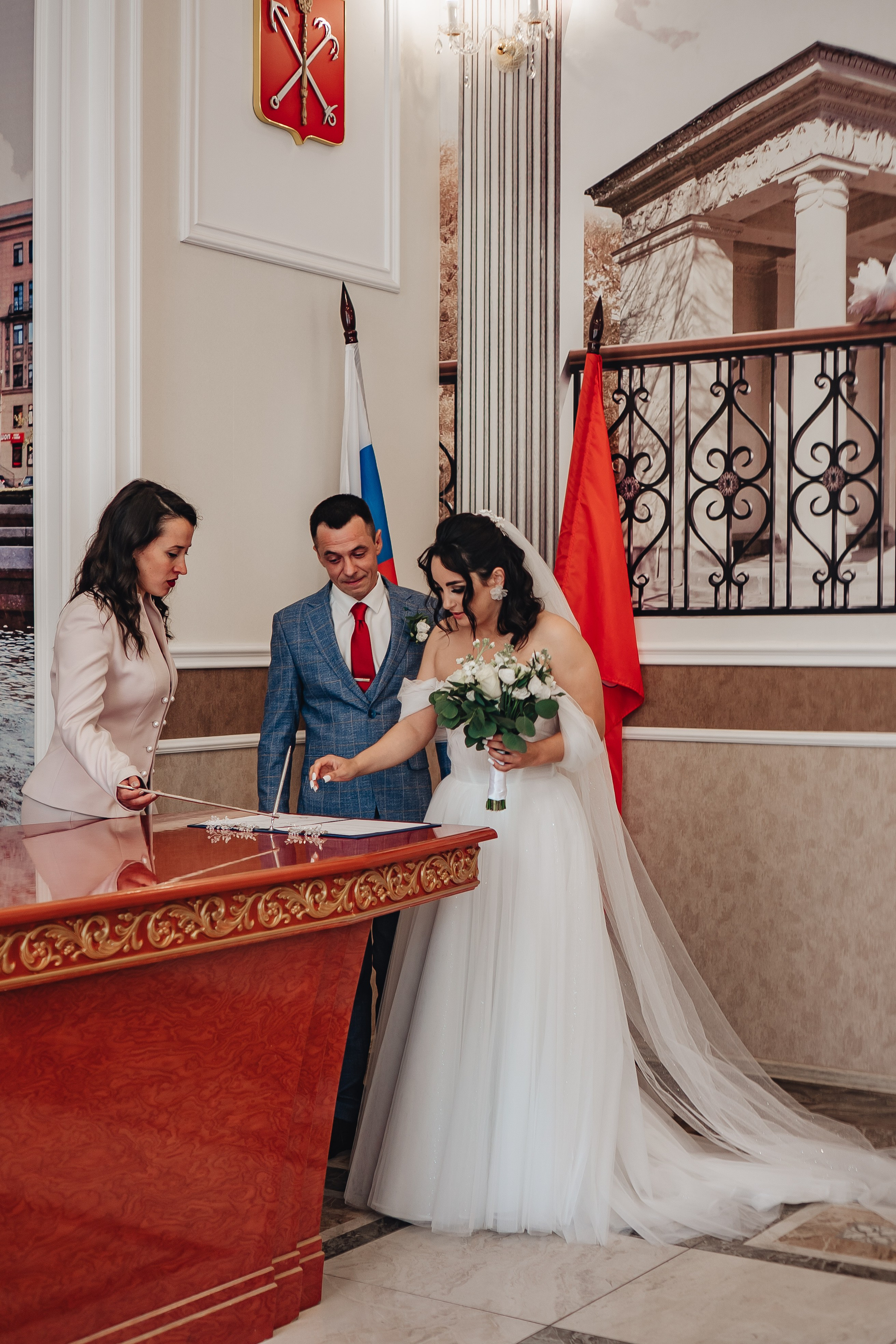 СВАДЕБНАЯ СЬЕМКА В ЗАГСЕ НА МОСКОВСКОМ ПРОСПЕКТЕ. Профессиональный фотограф, Санкт-Петербург — Виктория Богомолова
