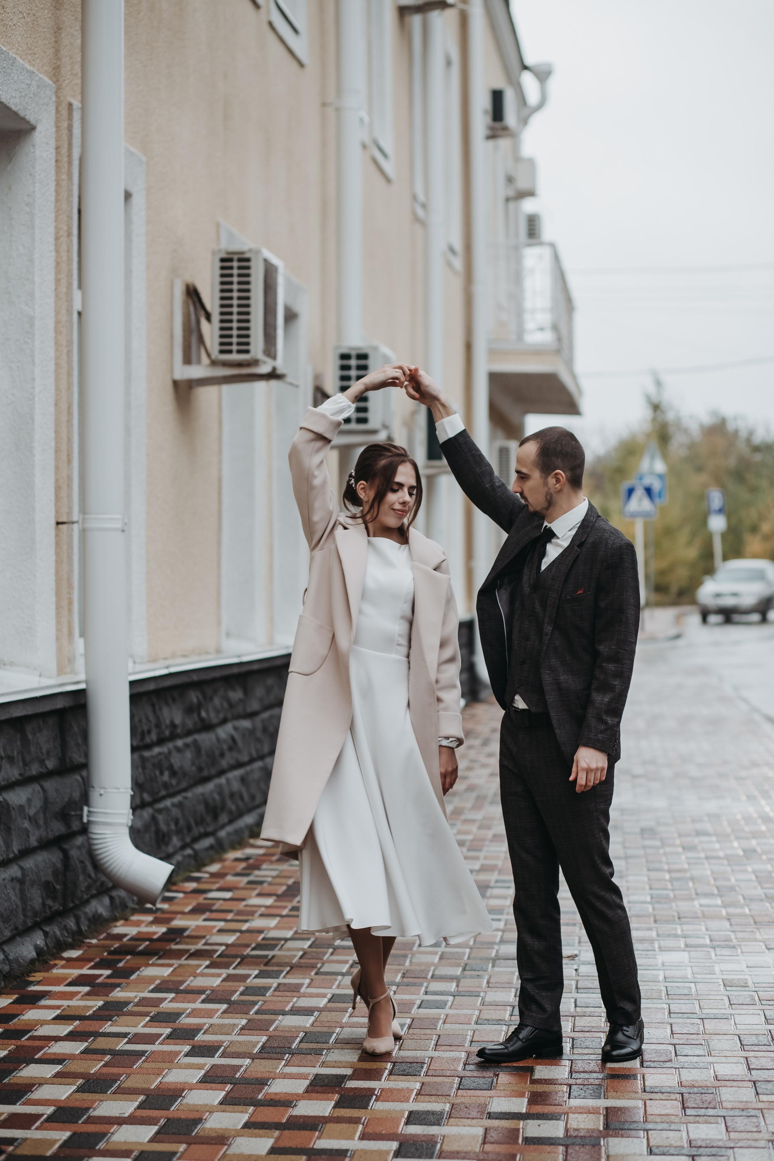 фотосессия молодожен в дождь