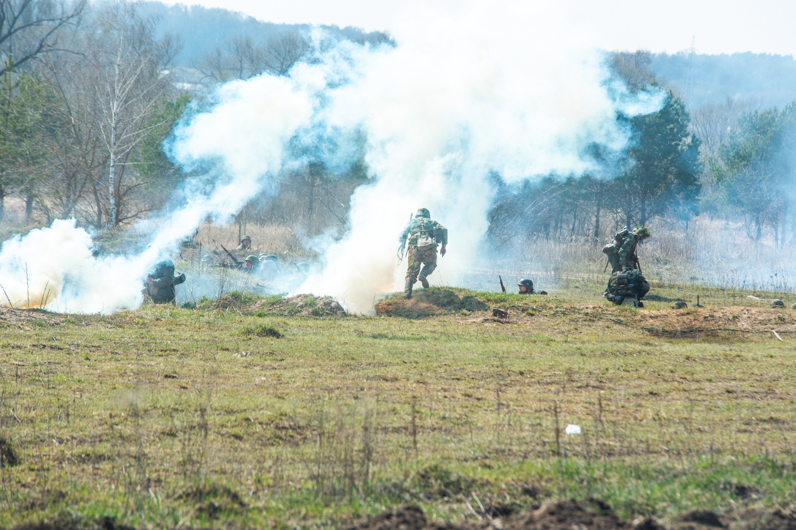 РЕКОНСТРУКЦИЯ БОЯ — ВОВ — БИТВА ЗА ГОРОД. Профессиональный фотограф в Мценске и Орловской области