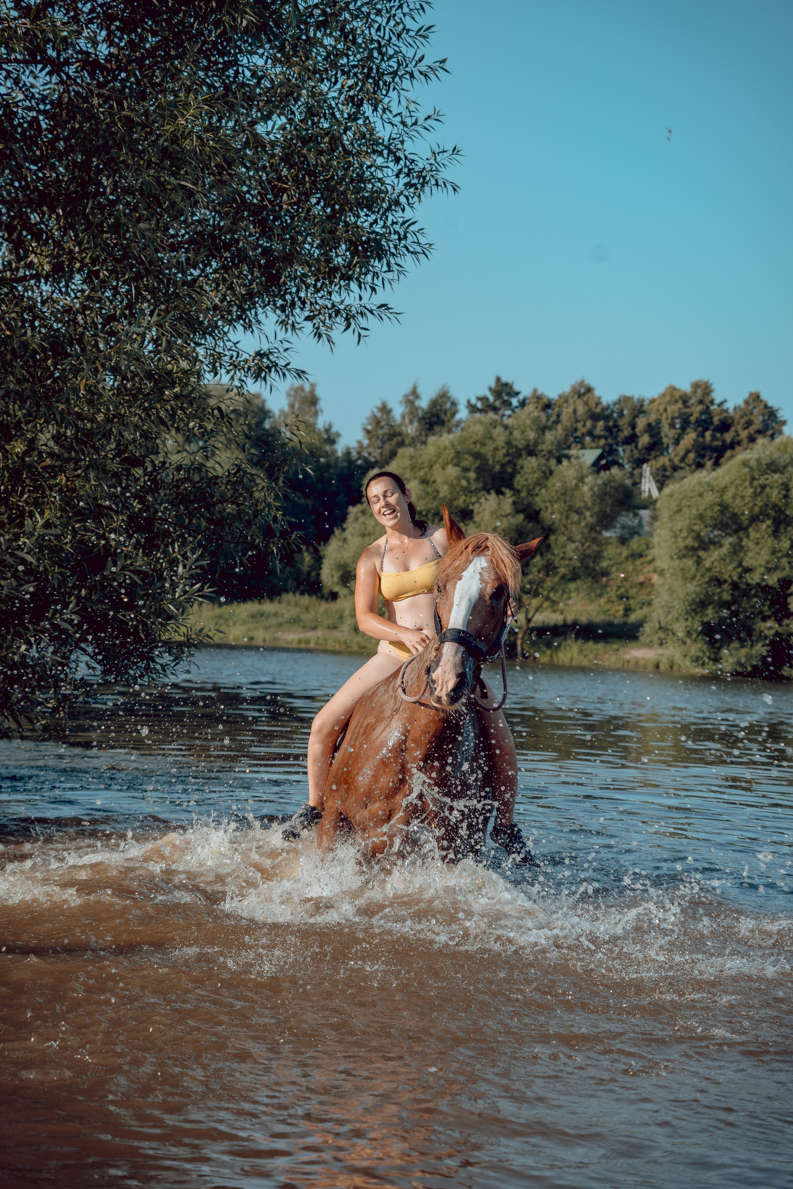 Купание лошадей 05.07.2024. Портретный и семейный фотограф в Москве/Видное