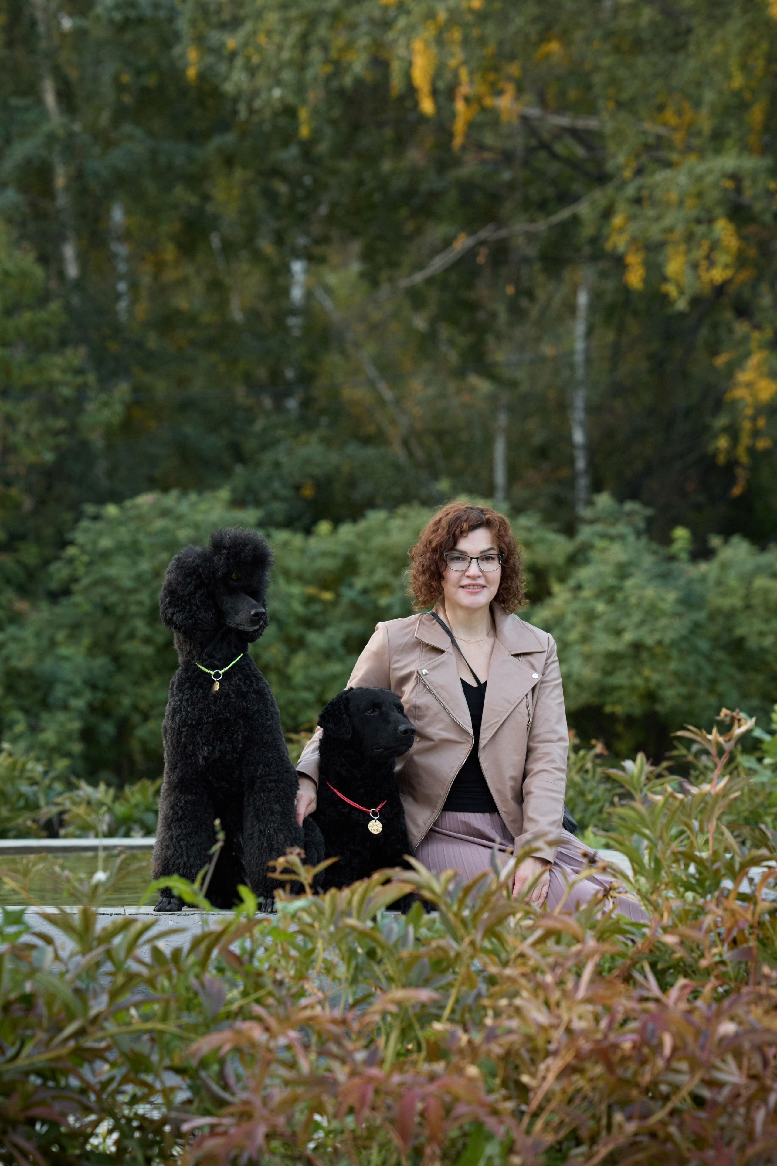 Альбина. Марфа и Мистик. Прогулка в парке. Фотограф анималист в Казани Алина Сулейманова. Фотограф животных