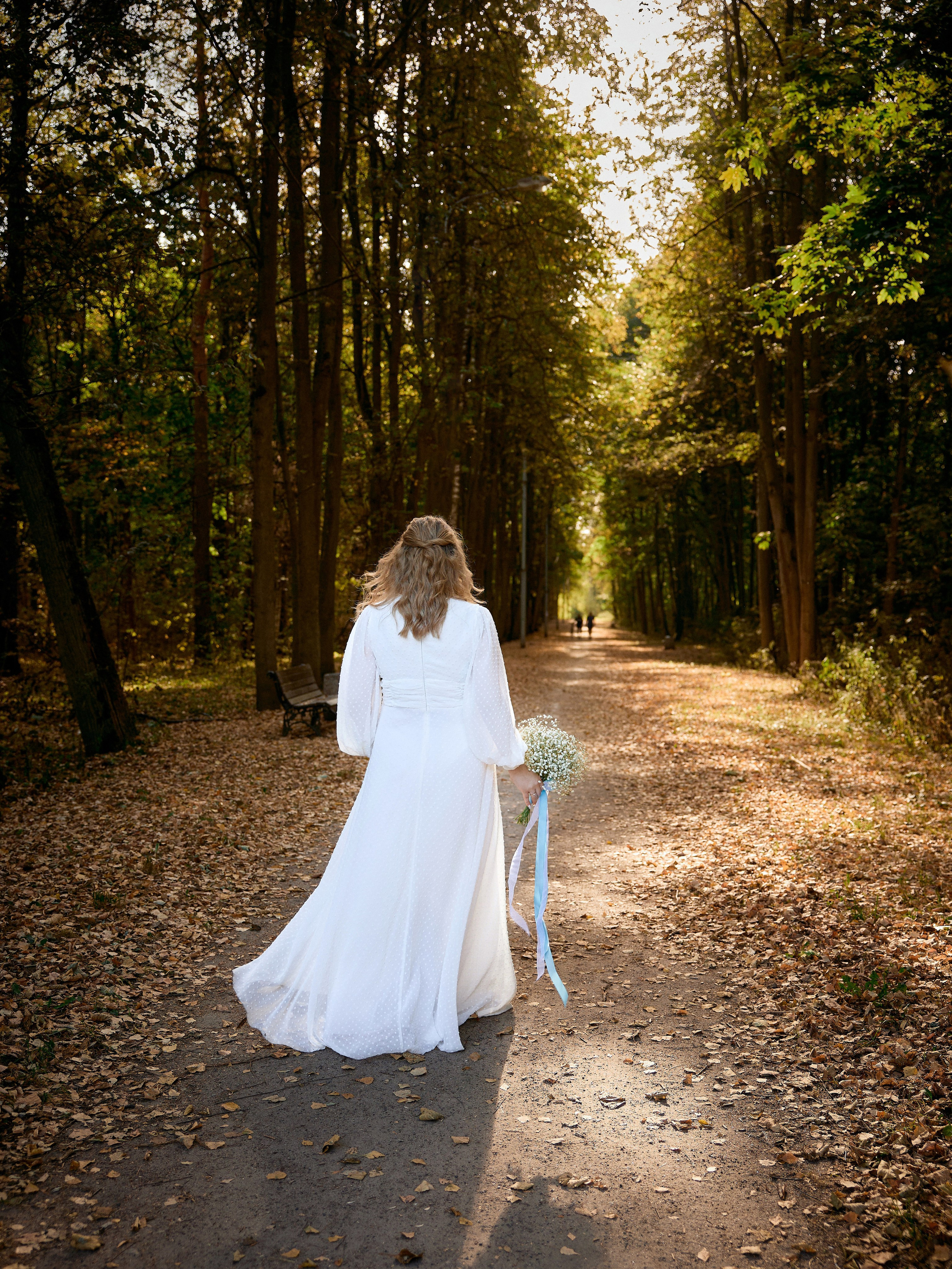 фотосессия невесты в парке