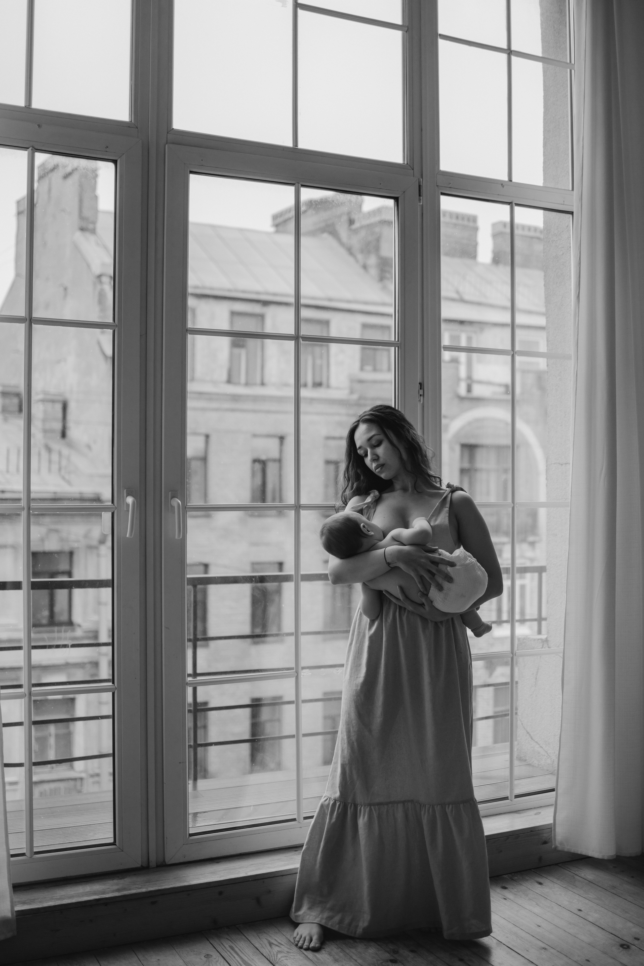 Регина и малыш Дима. Семейный, домашний, ньюборн фотограф Москва Цветкова Елизавета