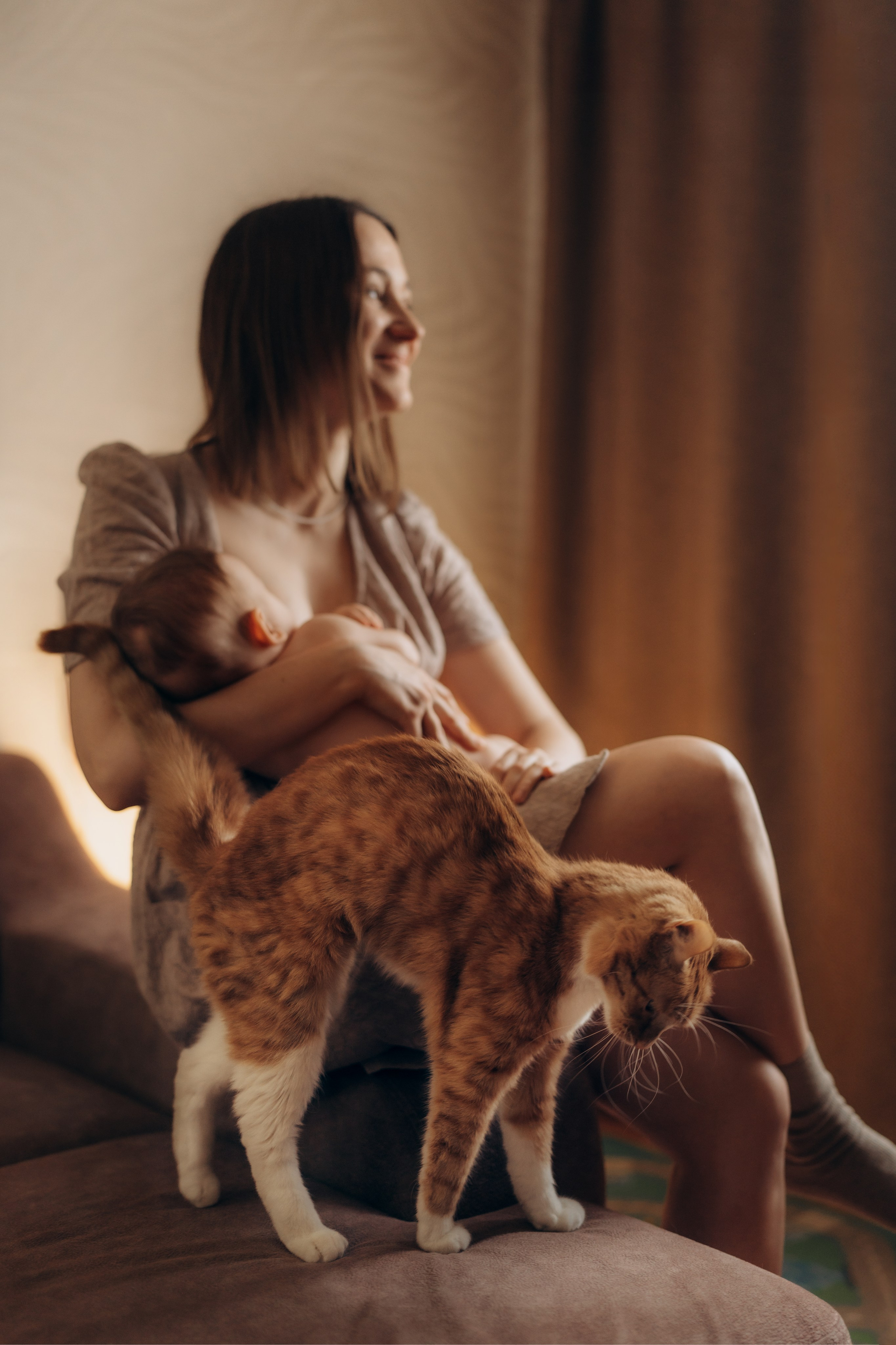 Домашняя фотосессия мамы и дочки. Детский, семейный и ньюборн фотограф в Москве Юлия Шуарт