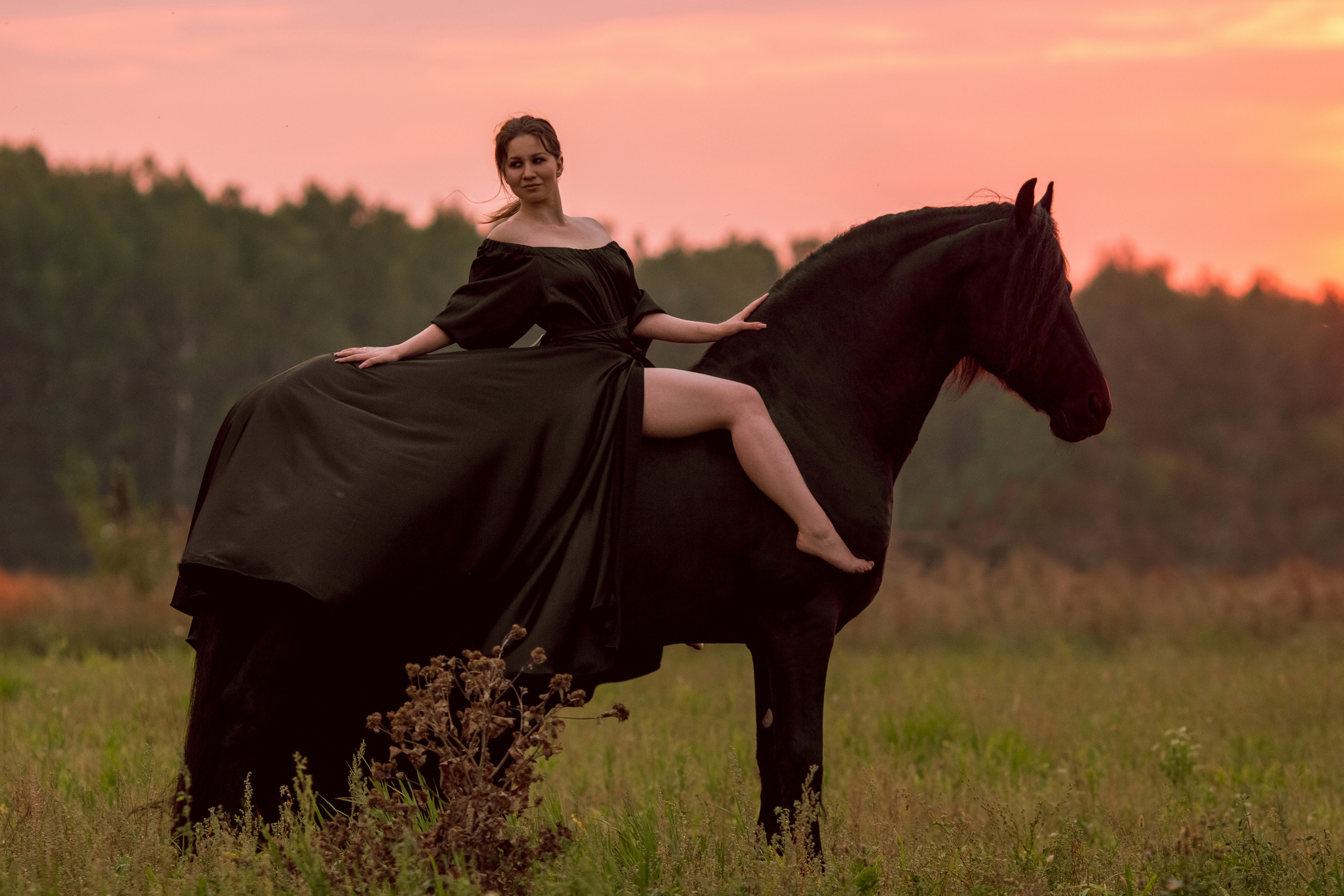 Фотосессия на закате с фризом