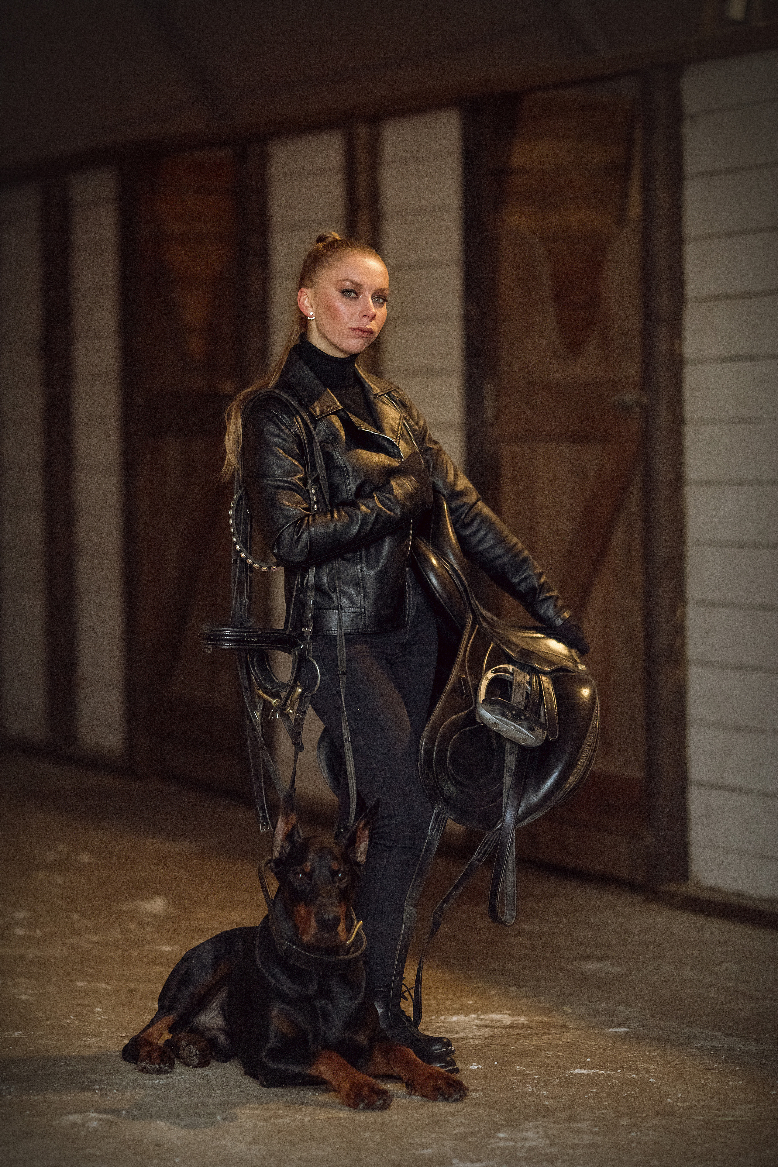 Фотосессия с лошадью и собакой