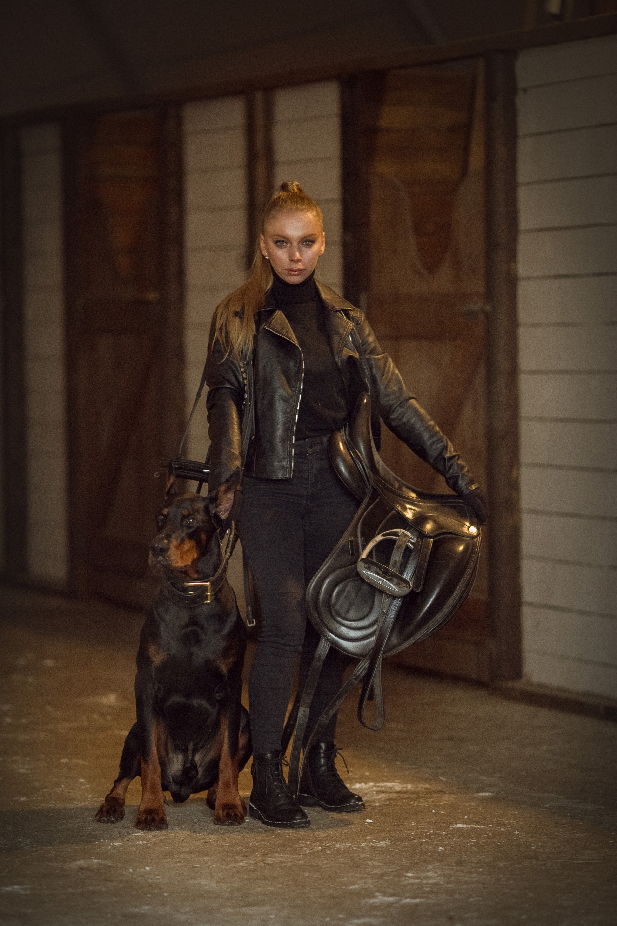 Фотосессия с лошадью и собакой