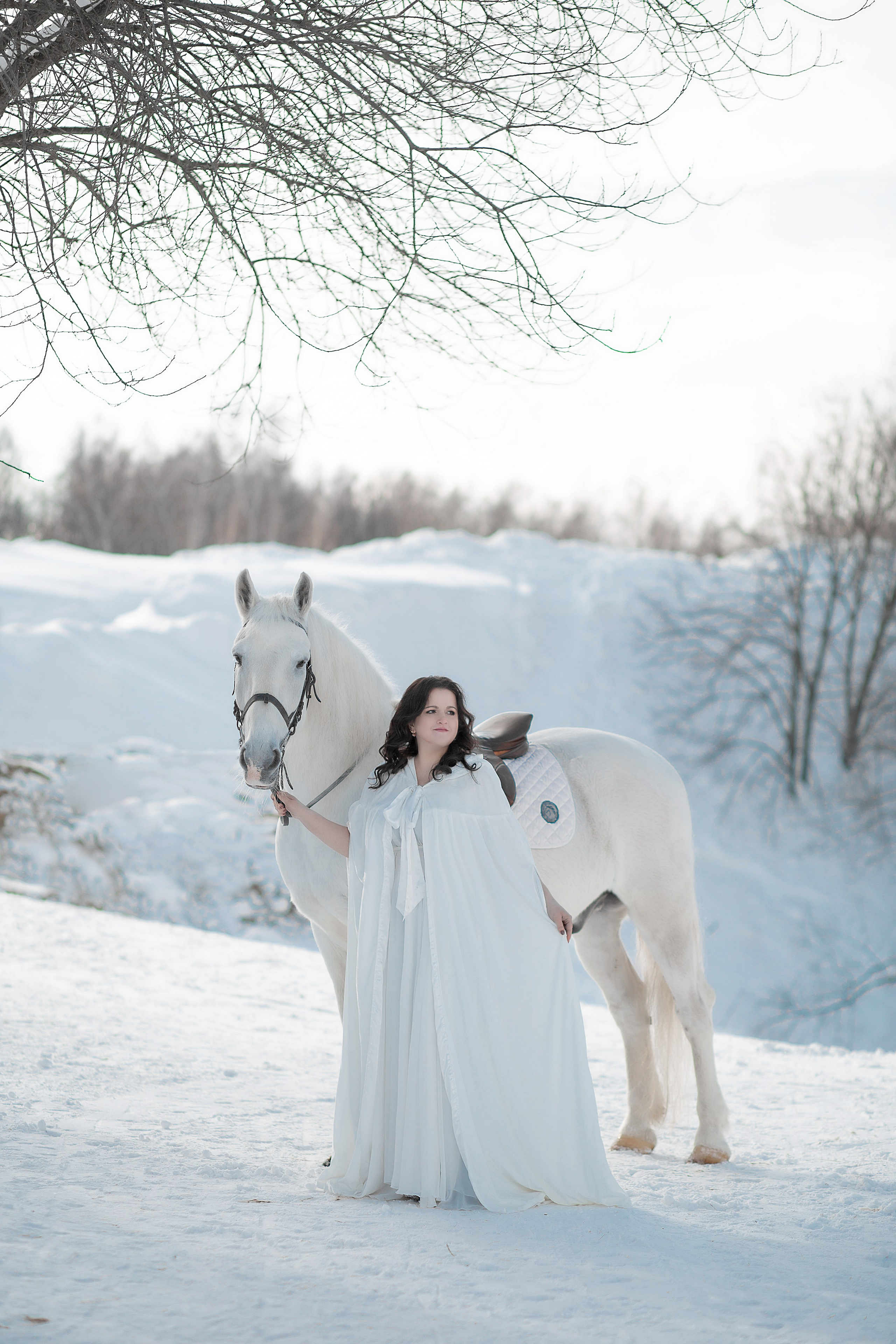 Елена и Воробей. Фотосессия с лошадьми в Нижнем Новгороде