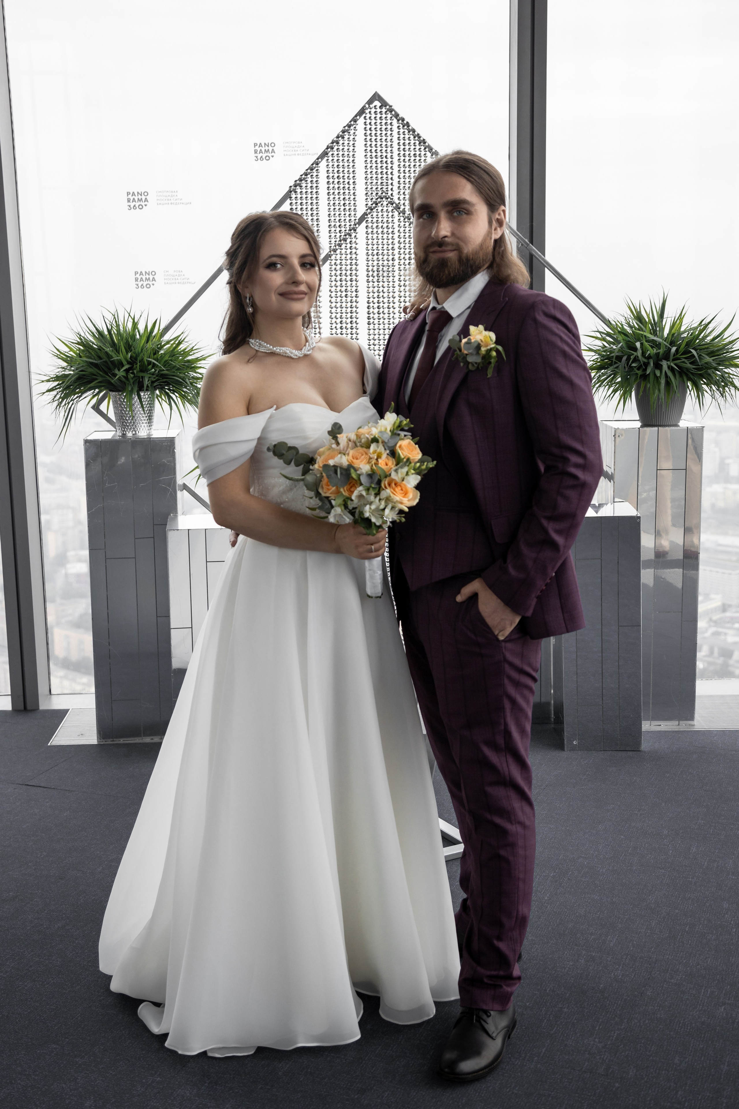Свадьба в Москва-Сити панорама 360, стоимость регистрации, фотограф Гладков