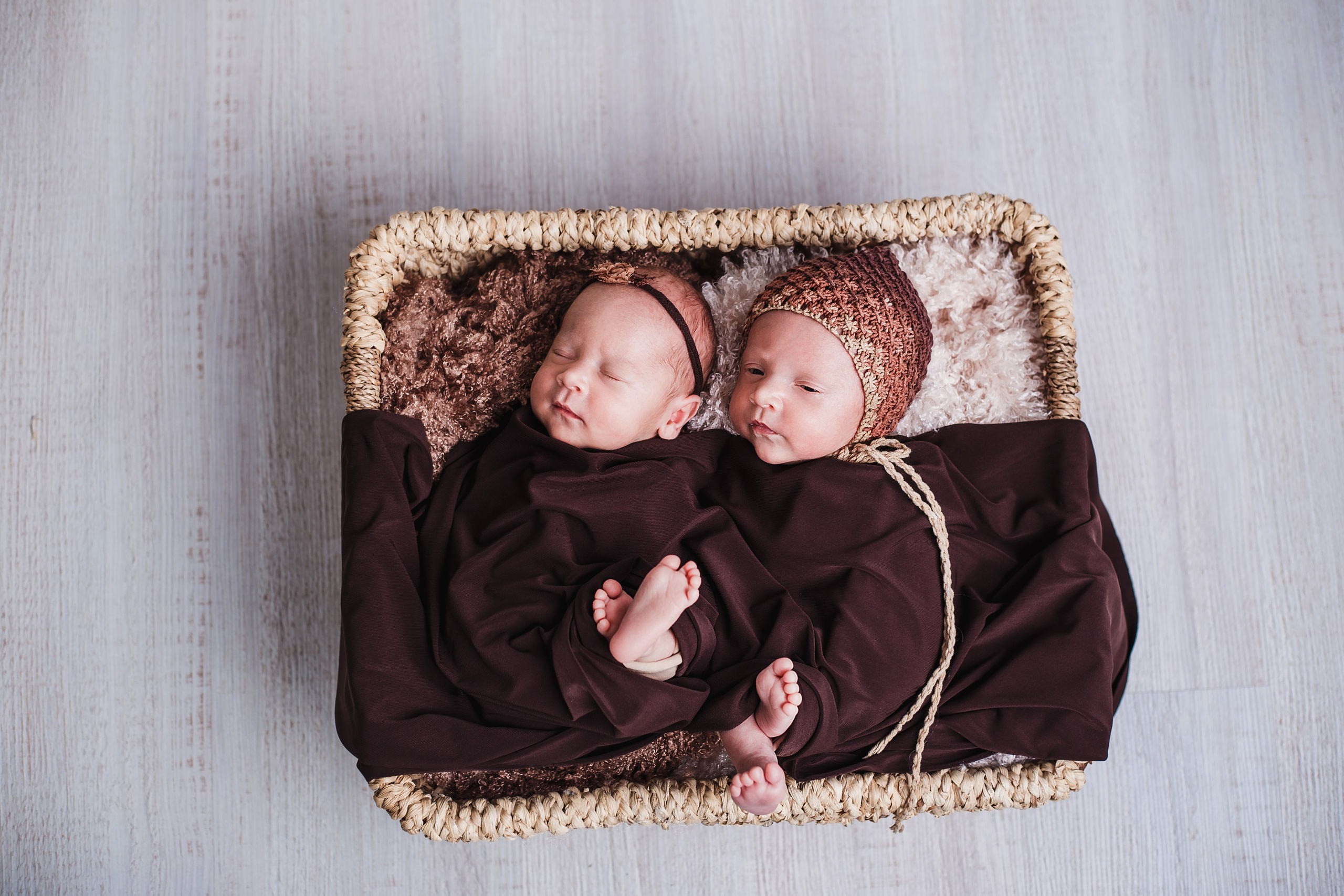 Таисия и Есения, пакет «Стандарт», 21 день. Фотограф новорождённых Екатерина Боброва. Ульяновск