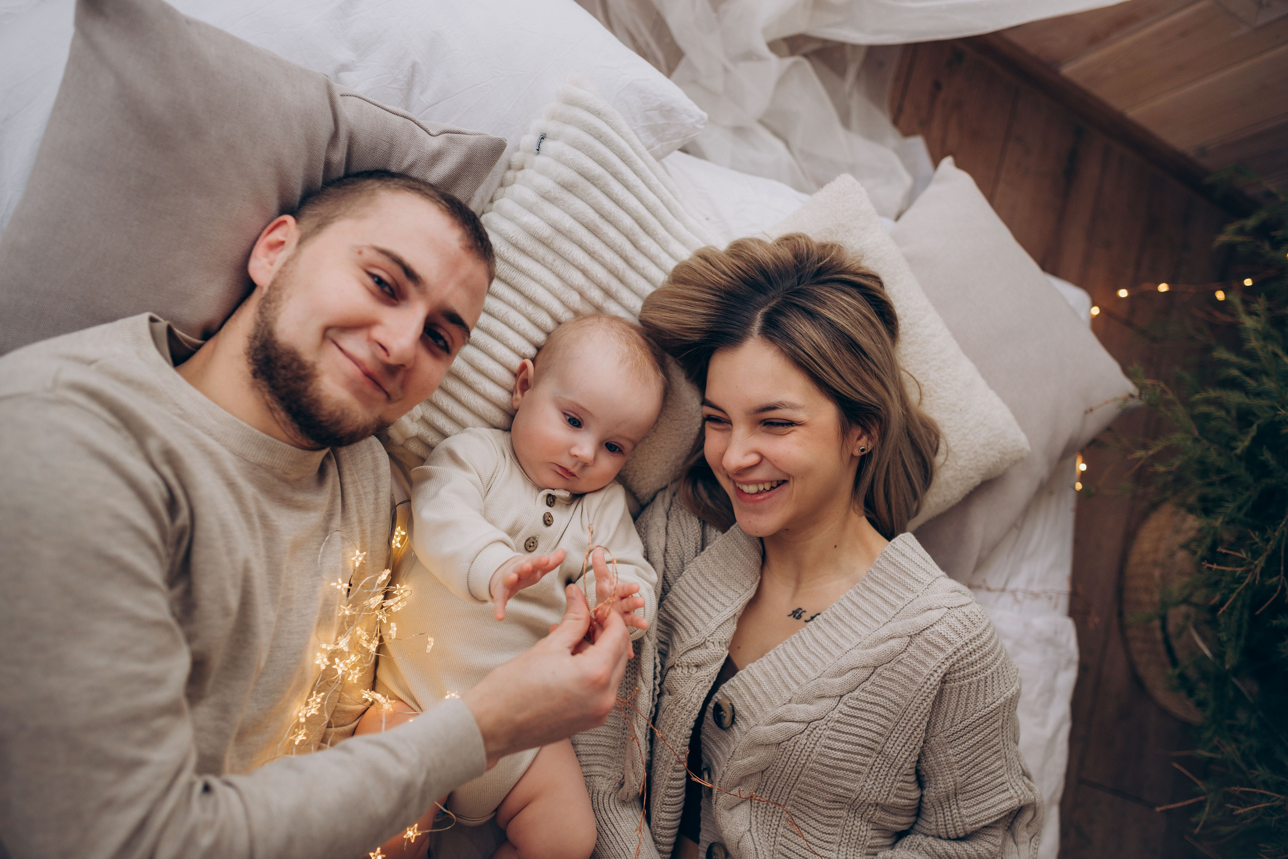 Семейная новогодняя фотосессия в студии. Семейный фотограф в Домодедово и Москве Елена Пичугина