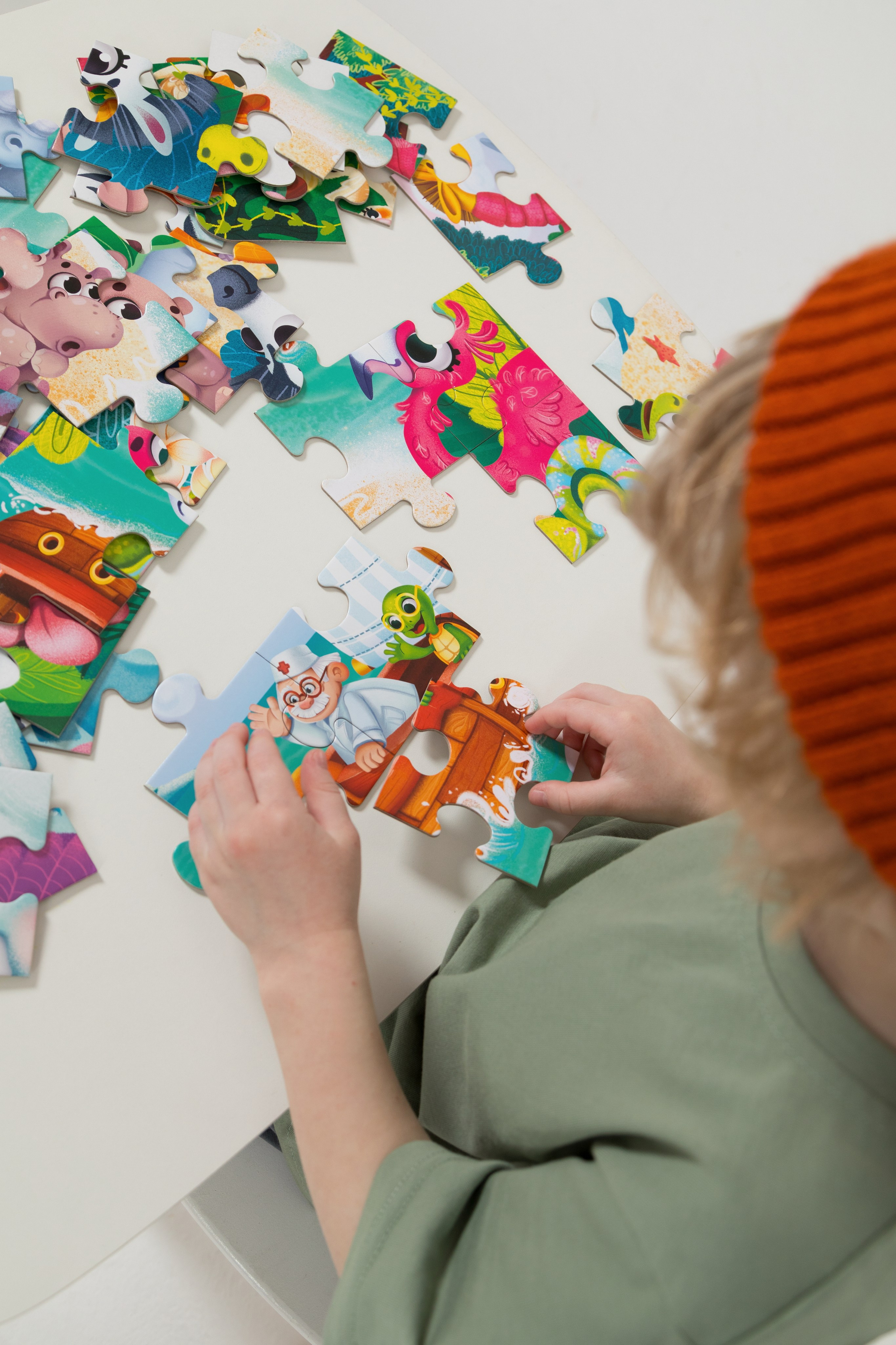 Имиджевая и каталожная съёмка для бренда детских пазлов. Детский и контент фотограф Надя Волкова Санкт-Петербург