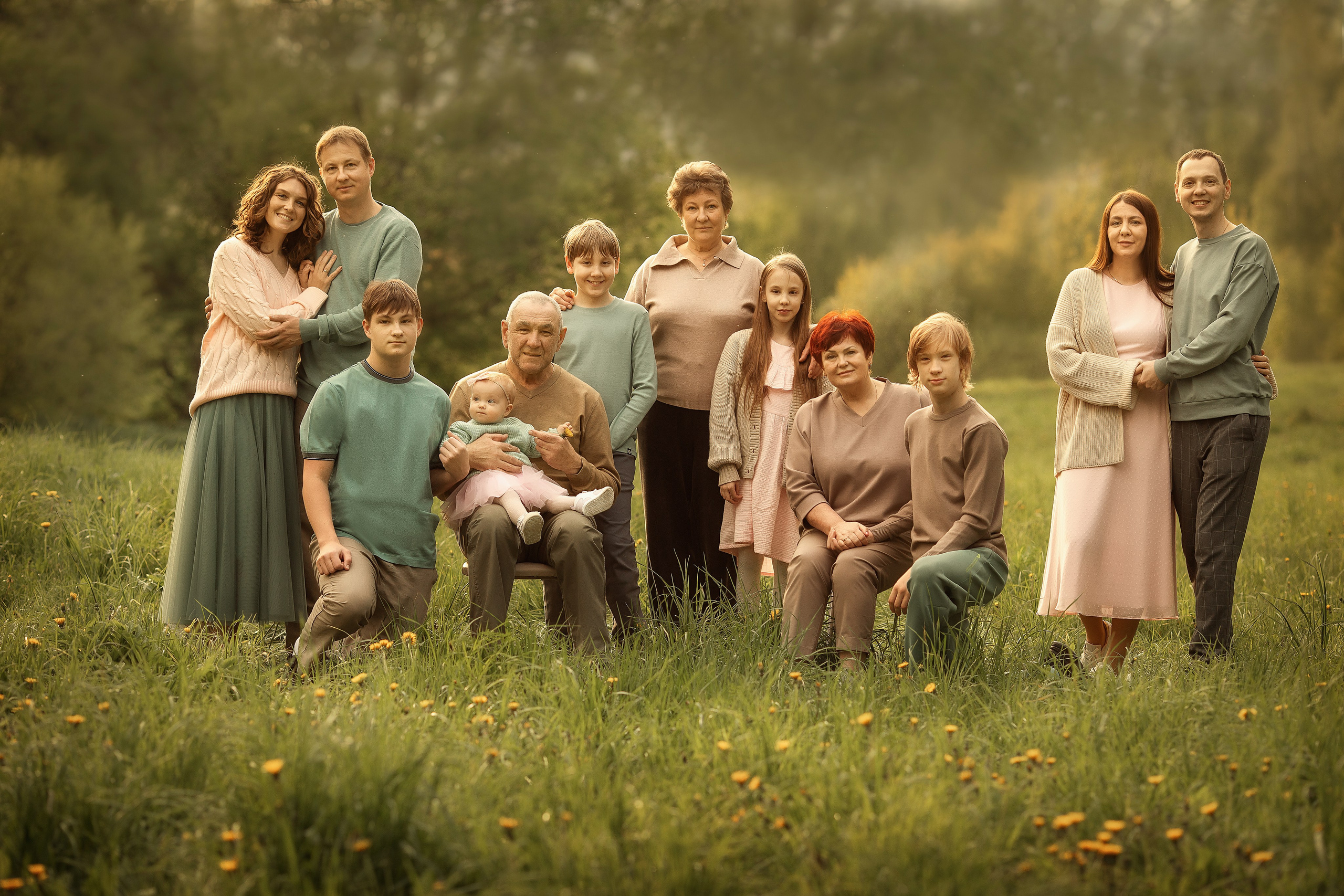 Три поколения. съемка