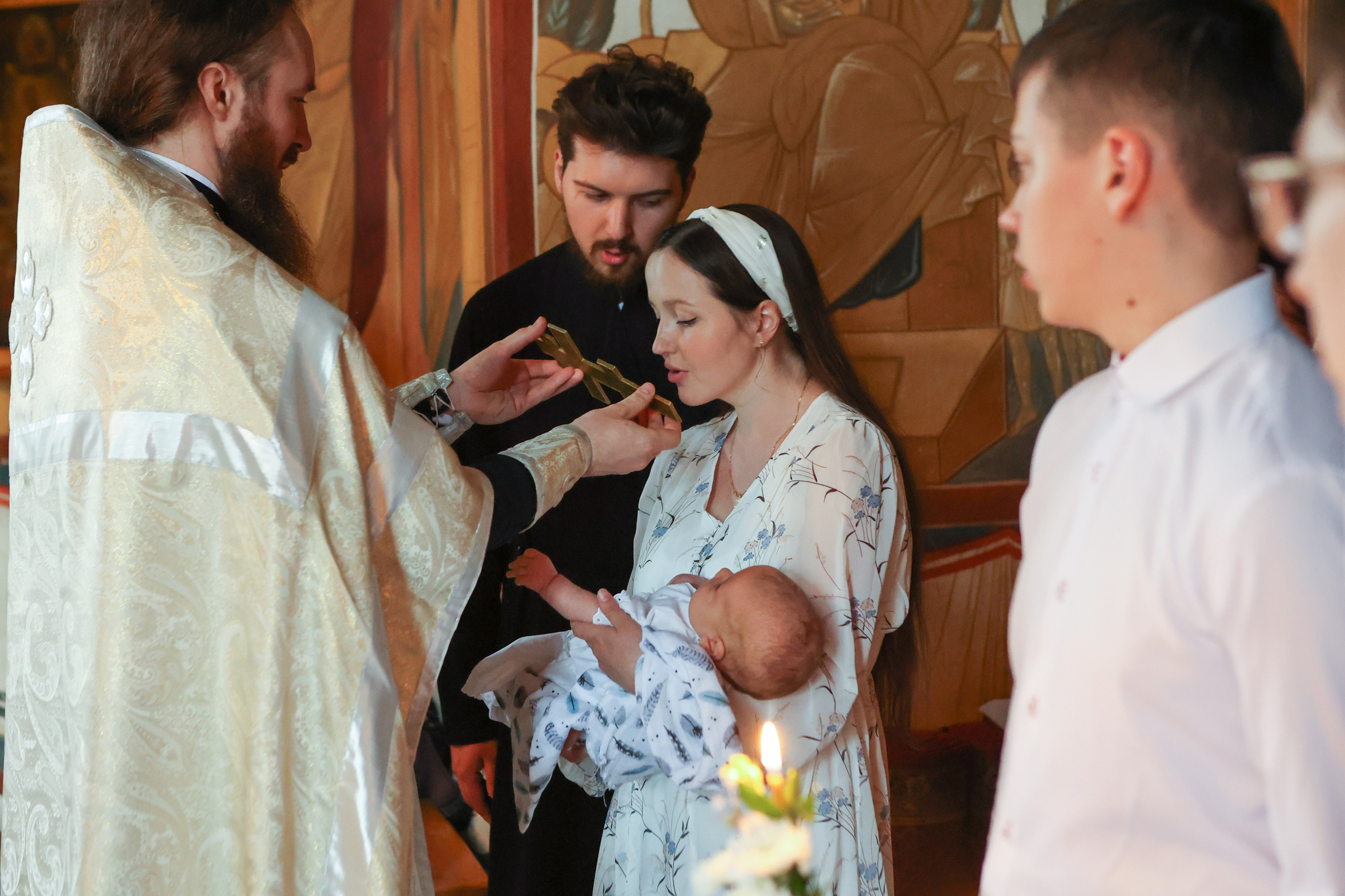 Крещение, Свято-Троицкая Сергиева Лавра. Фотограф новорожденных. Детский и семейный фотограф Марьяна Юдина