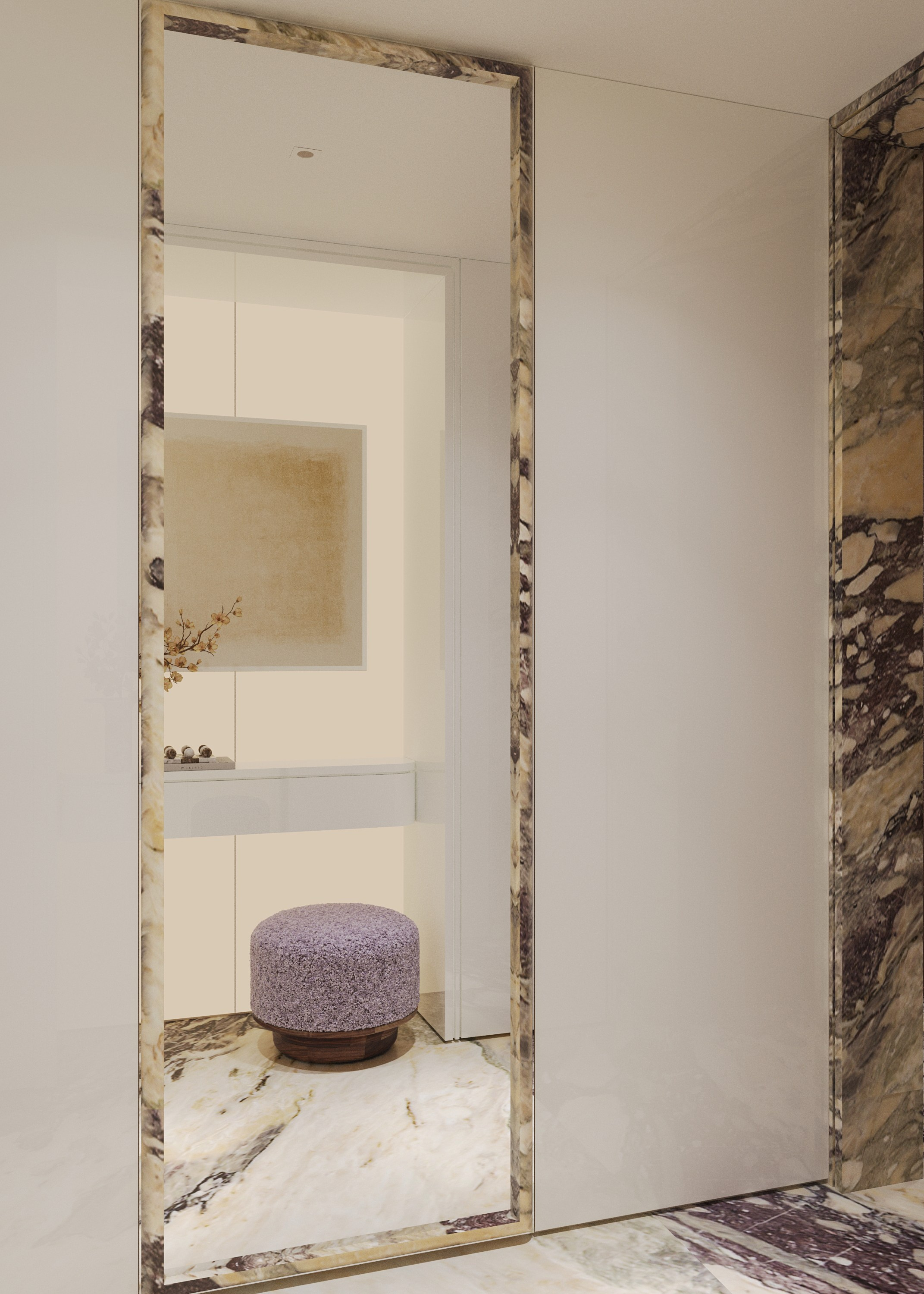 Сдержанная классика с элементами современности в квартире в Москве 135 m². SHAIMERDINOVA INTERIORS