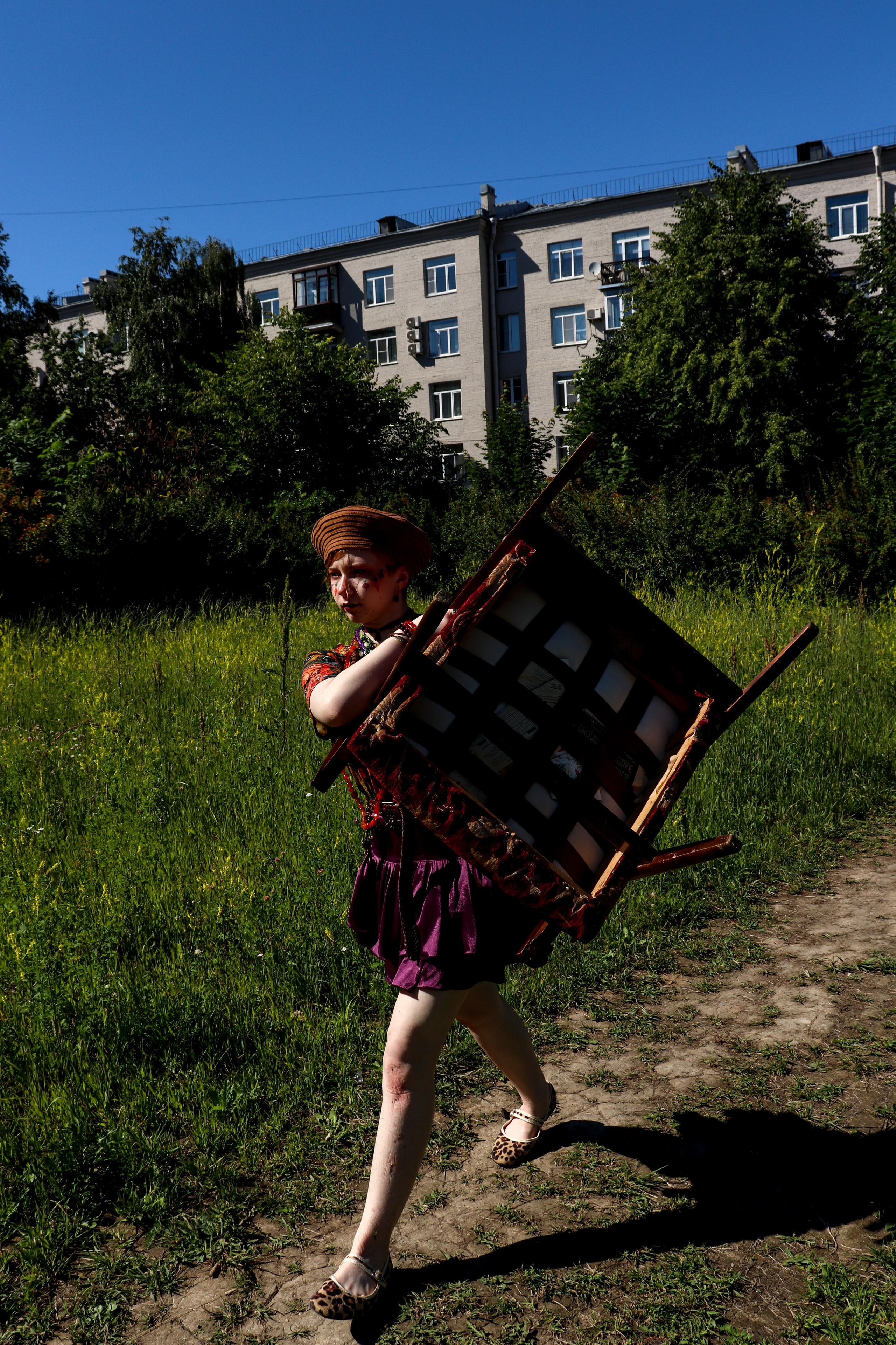 Модная съёмка во дворе. Ивентный фотограф в Санкт-Петербурге Олег Комков