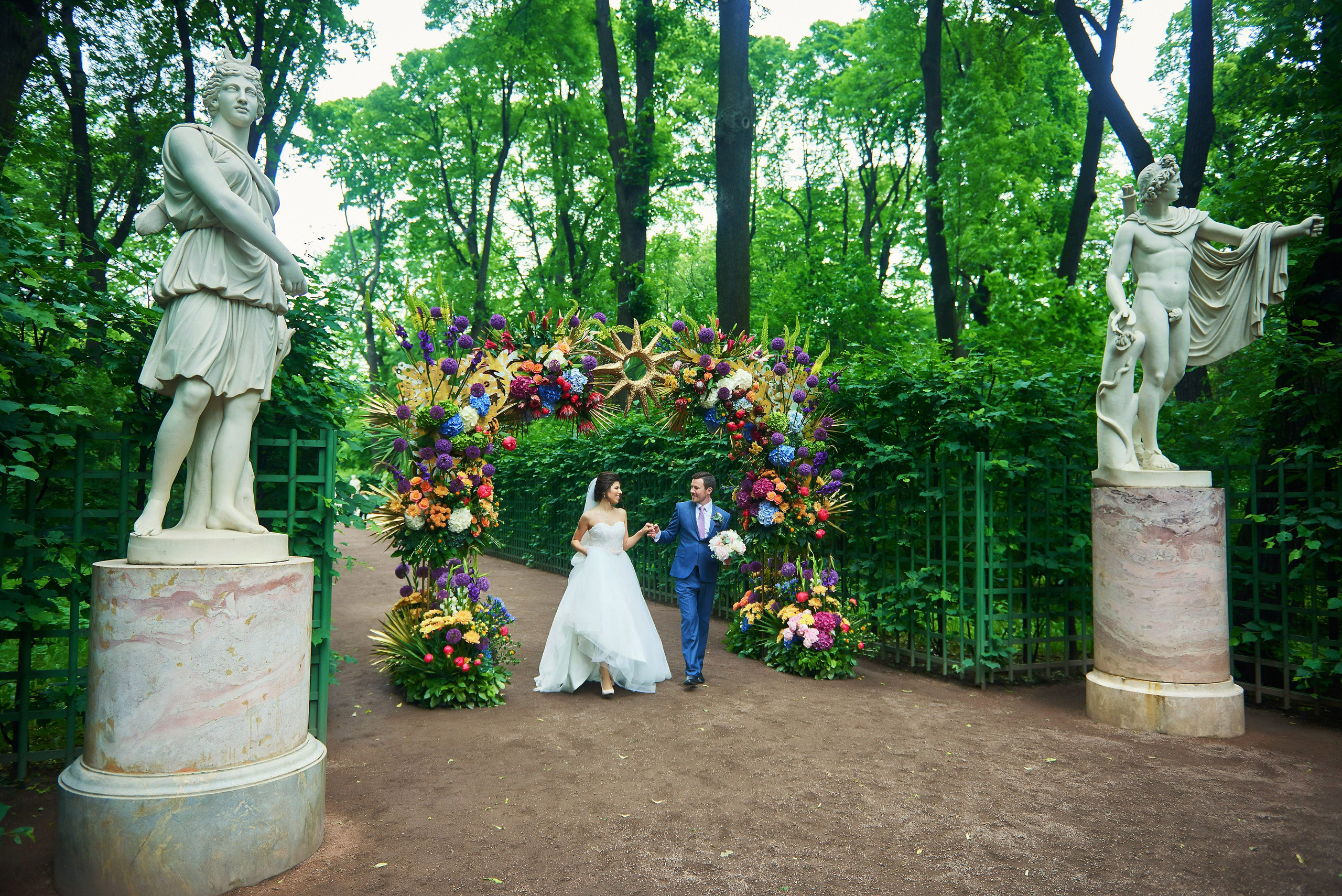 Валерия и Андрей (свадебная фотосессия в Летнем саду). Портретный, семейный и свадебный фотограф в Санкт-Петербурге и в Пушкине Ширяев Денис