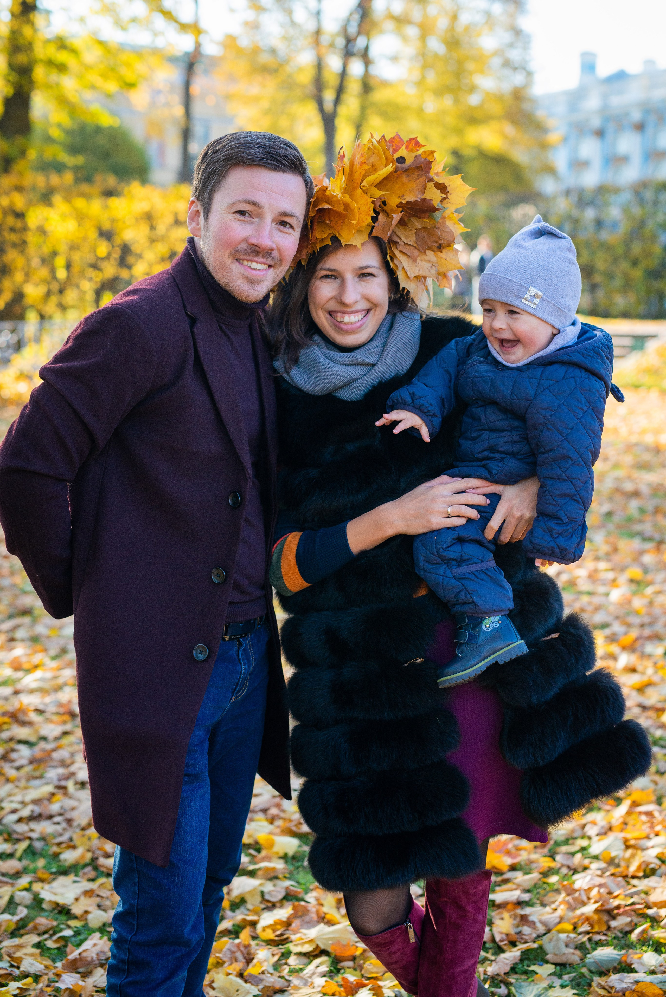 Егор, Валерия и Андрей осенняя прогулка. Портретный, семейный и свадебный фотограф в Санкт-Петербурге и в Пушкине Ширяев Денис