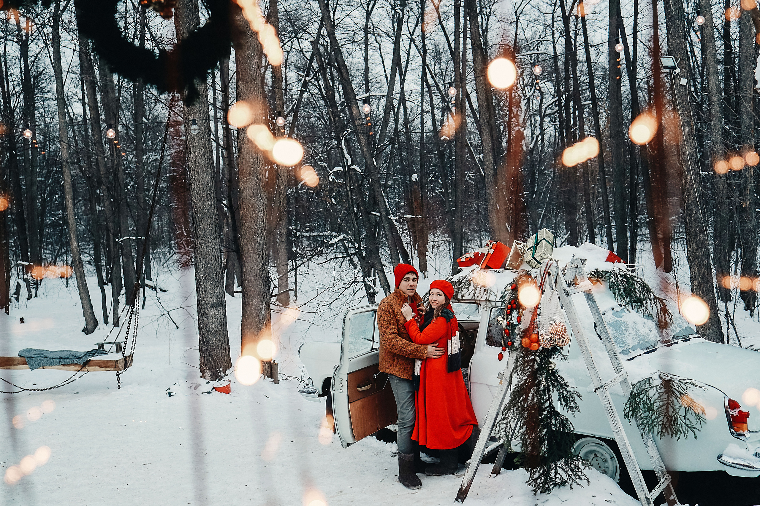 Локация с ретро машиной +Новогодняя веранда. Иванова Ирина Свадебный и семейный фотограф г. Уфа