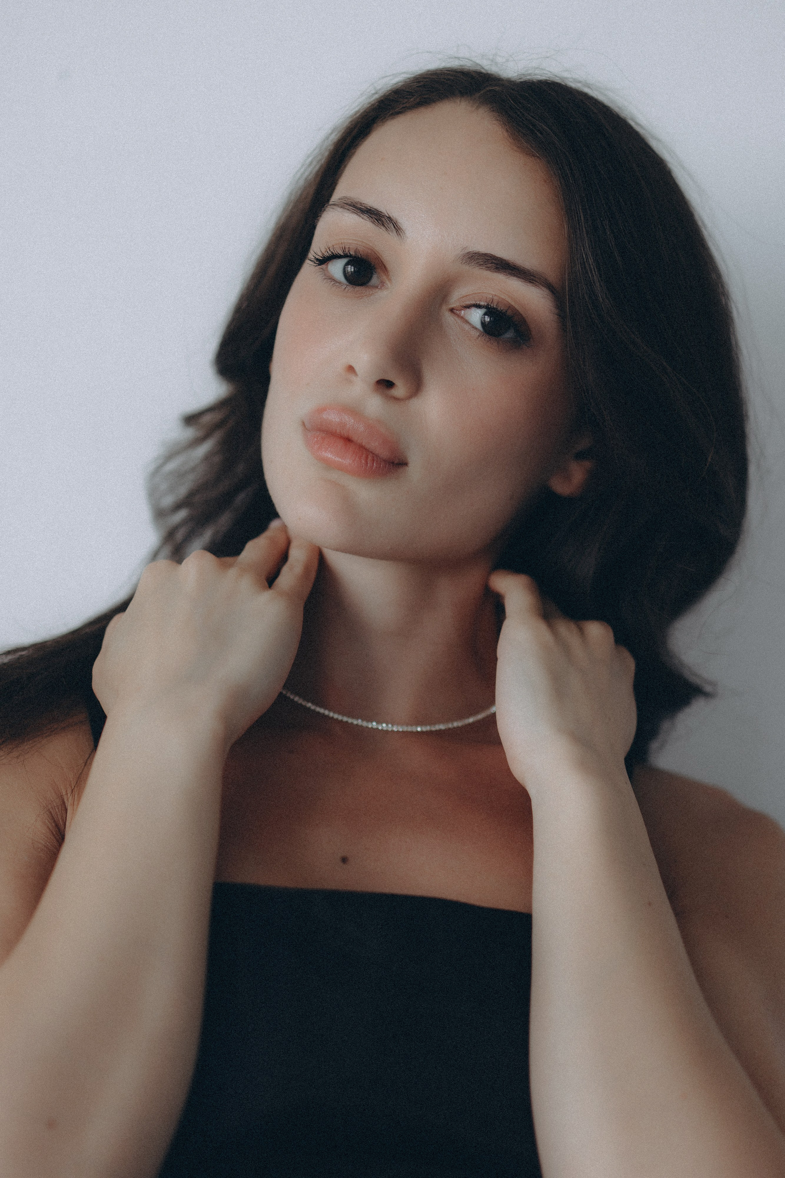 Close-up portrait of a woman in natural light