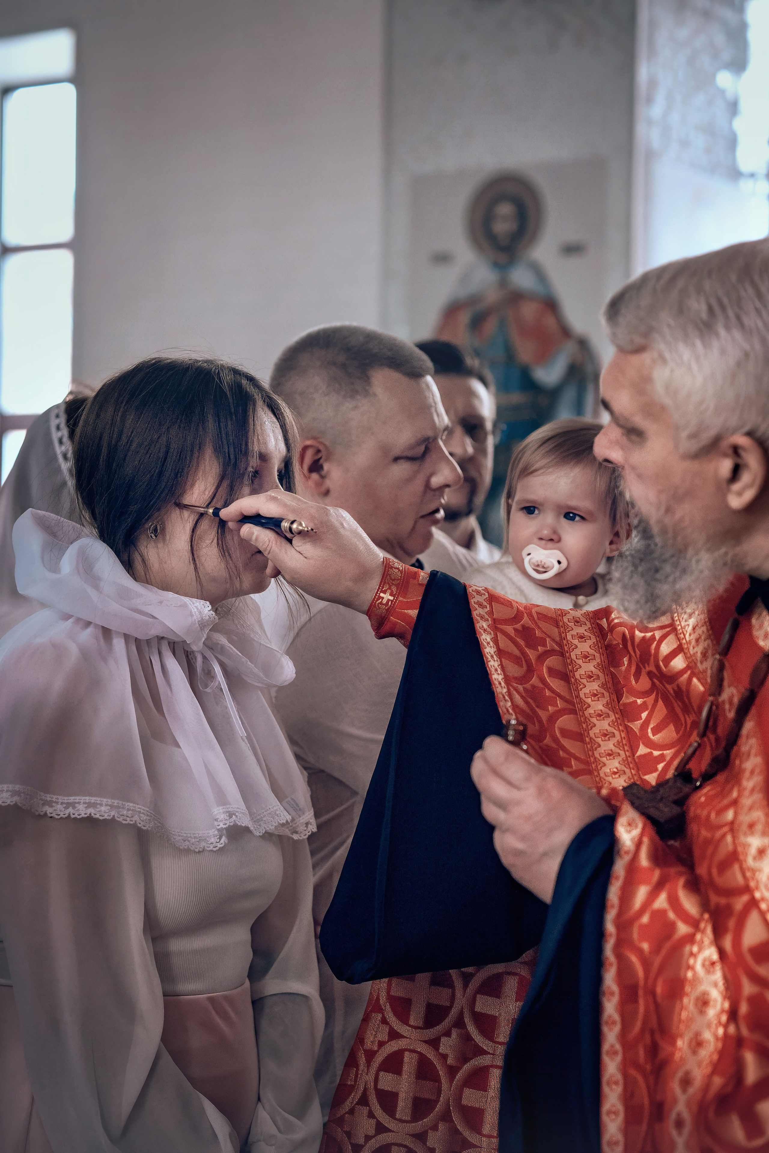 Крещение Мирославы в храме Феодора Тирона. Фотографы крещения/венчания  Красноярск Татьяна и Вячеслав Переваловы