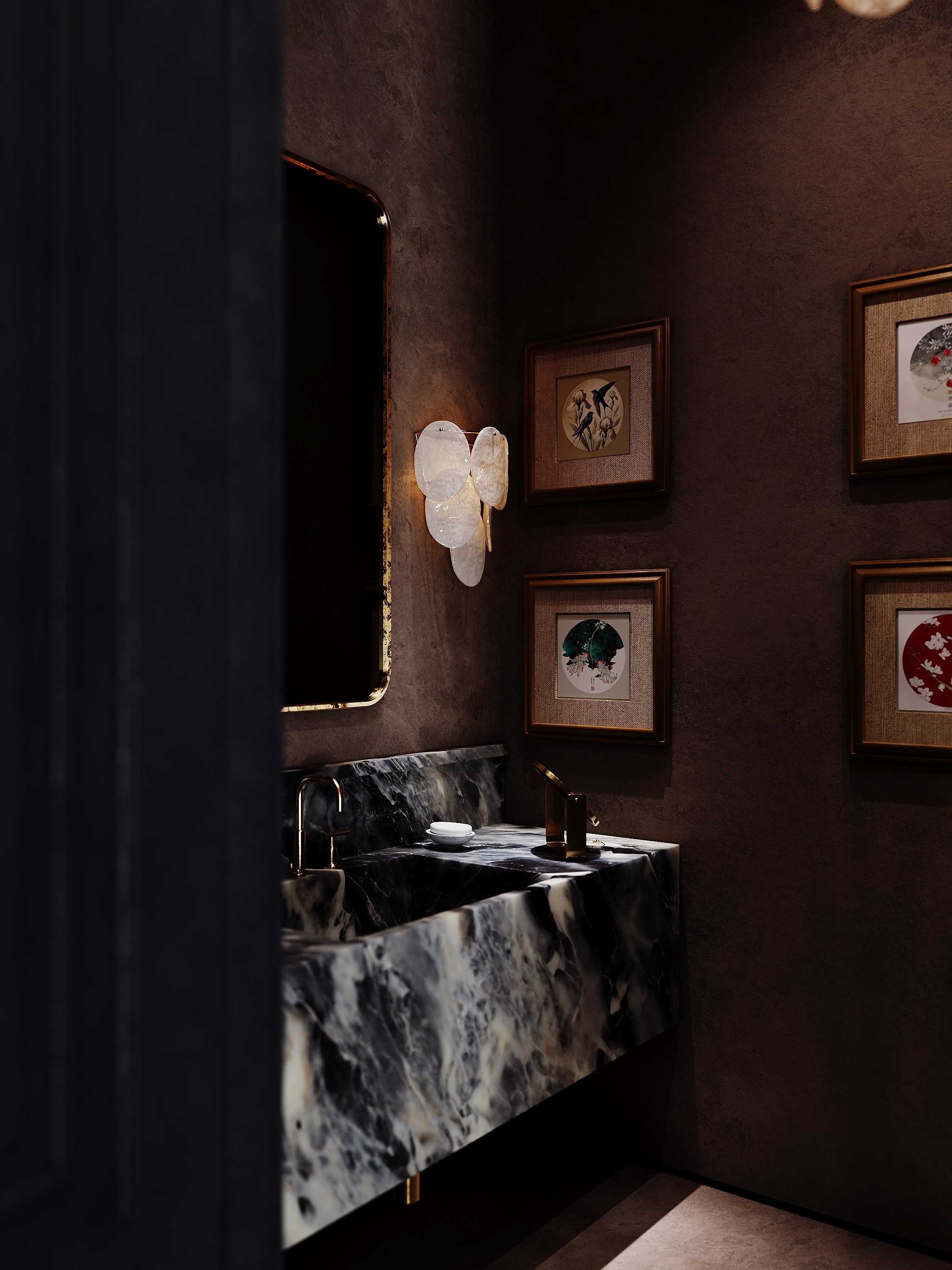 Гостевой санузел. Визуализации интерьера