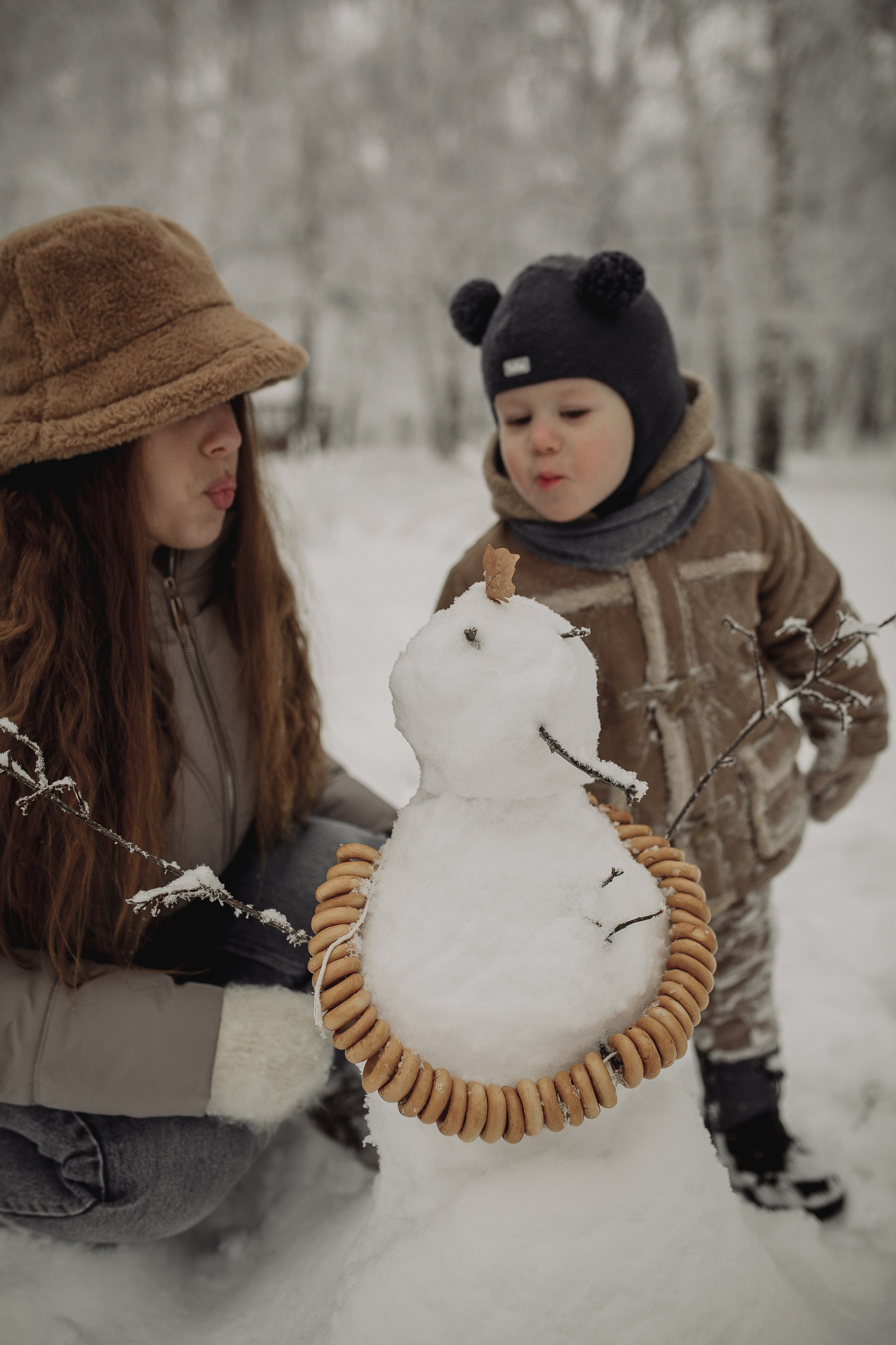 Снежное волшебство Рома, Лиза и Илюша. Семейный и свадебный фотограф в Саратове Катерина Оленская