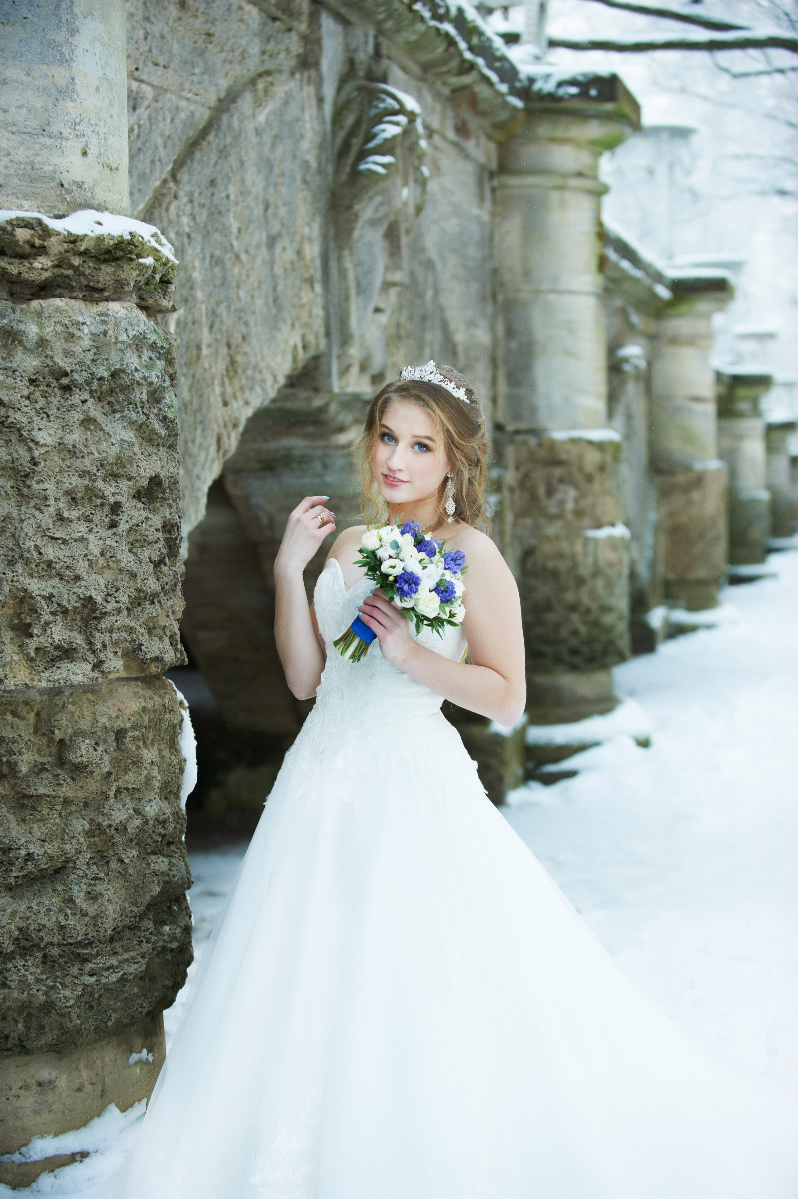 Надежда и Владислав (зимняя свадебная фотосессия в Пушкине в Екатерининском парке). Портретный, семейный и свадебный фотограф в Санкт-Петербурге и в Пушкине Ширяев Денис