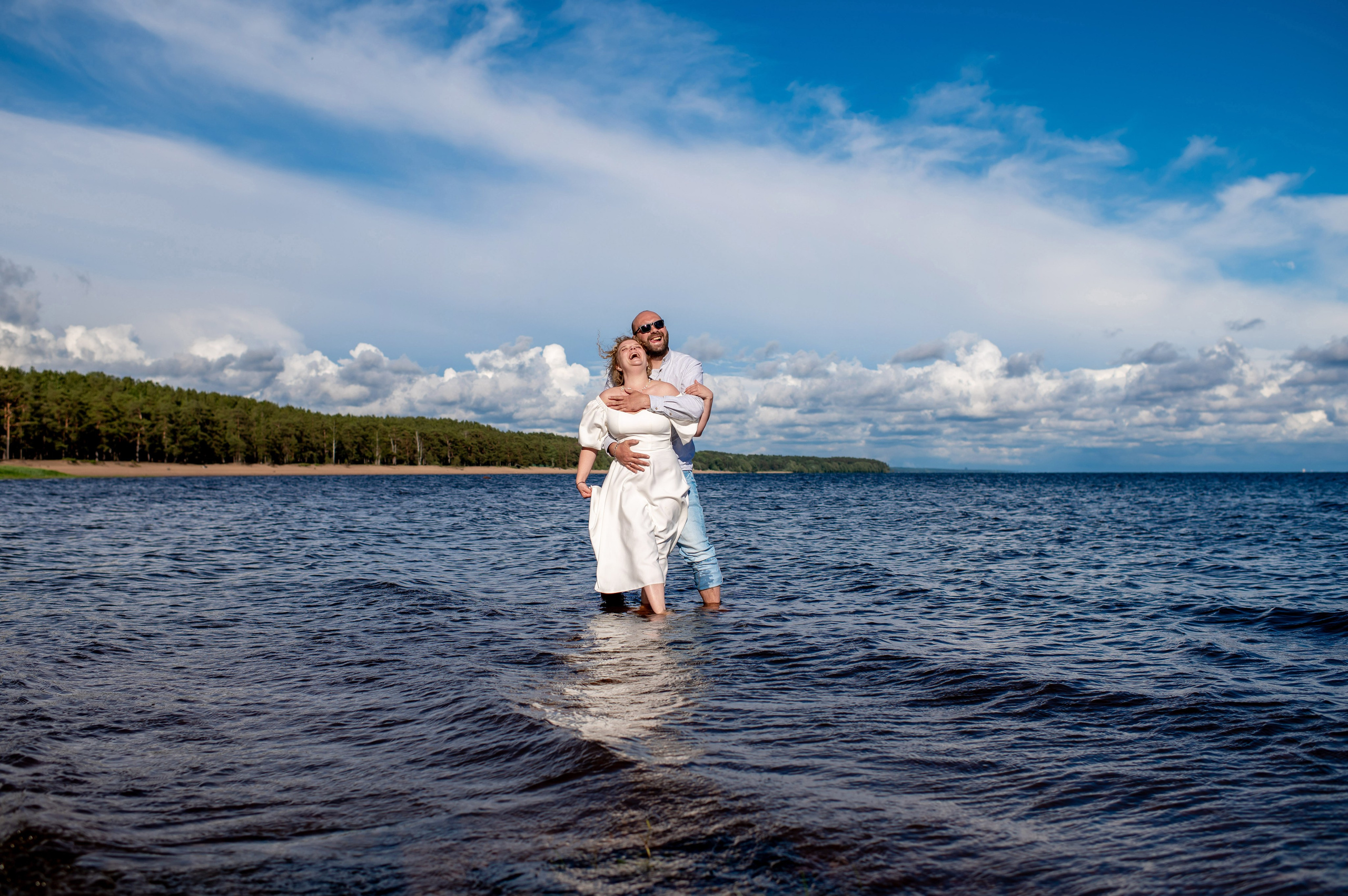 Станислав и Анастасия (нестандартная свадебная фотосессия в лесу и на Финском заливе). Портретный, семейный и свадебный фотограф в Санкт-Петербурге и в Пушкине Ширяев Денис