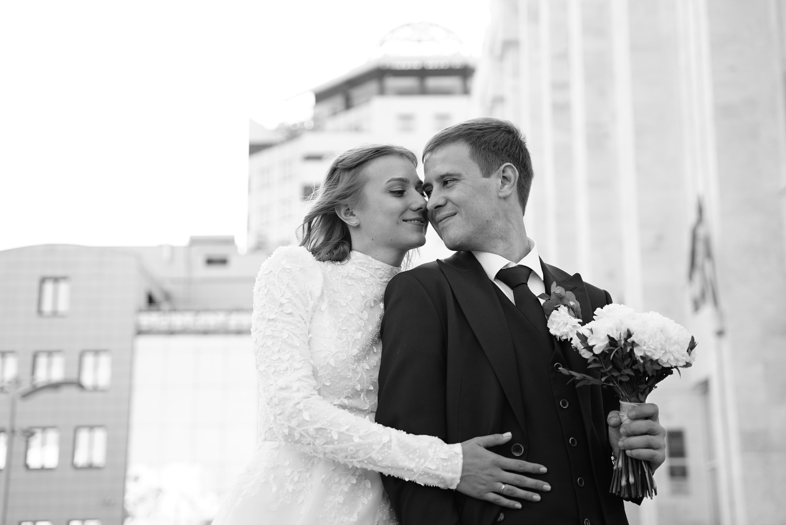 Андрей и Алина чб. Свадебный фотограф в Самаре Анна Ковалева