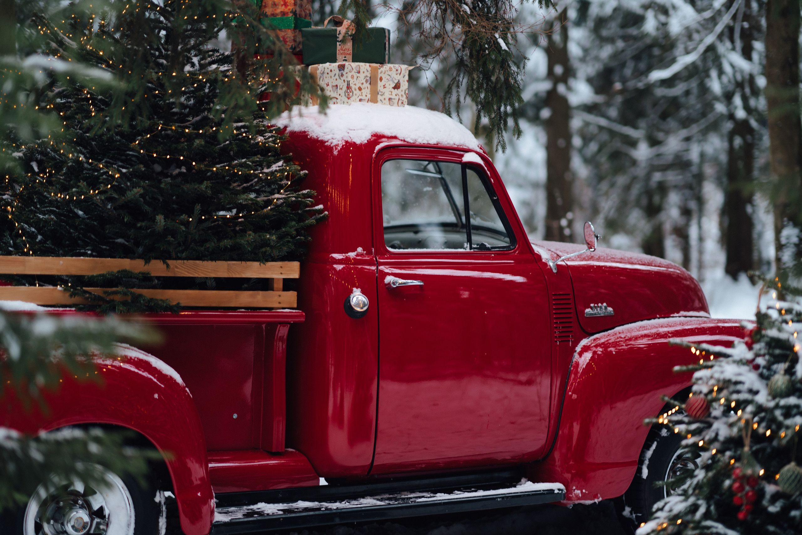 New Year. Red Car. Творческий фотограф взрослых и детей в Москве Анна Блифернец