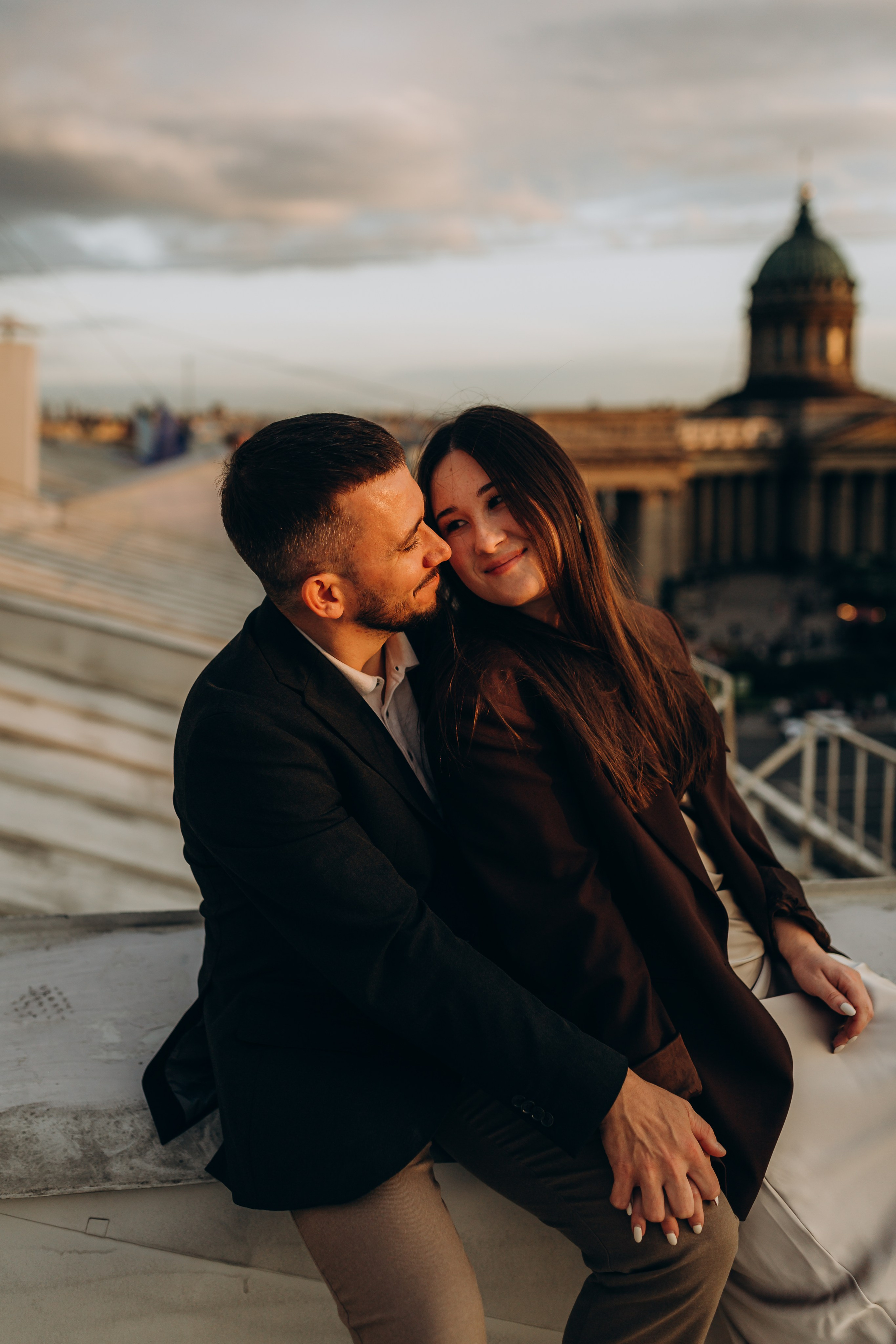 LoveStory на крышах Питера. Фотограф Санкт-Петербург Князева Елизавета
