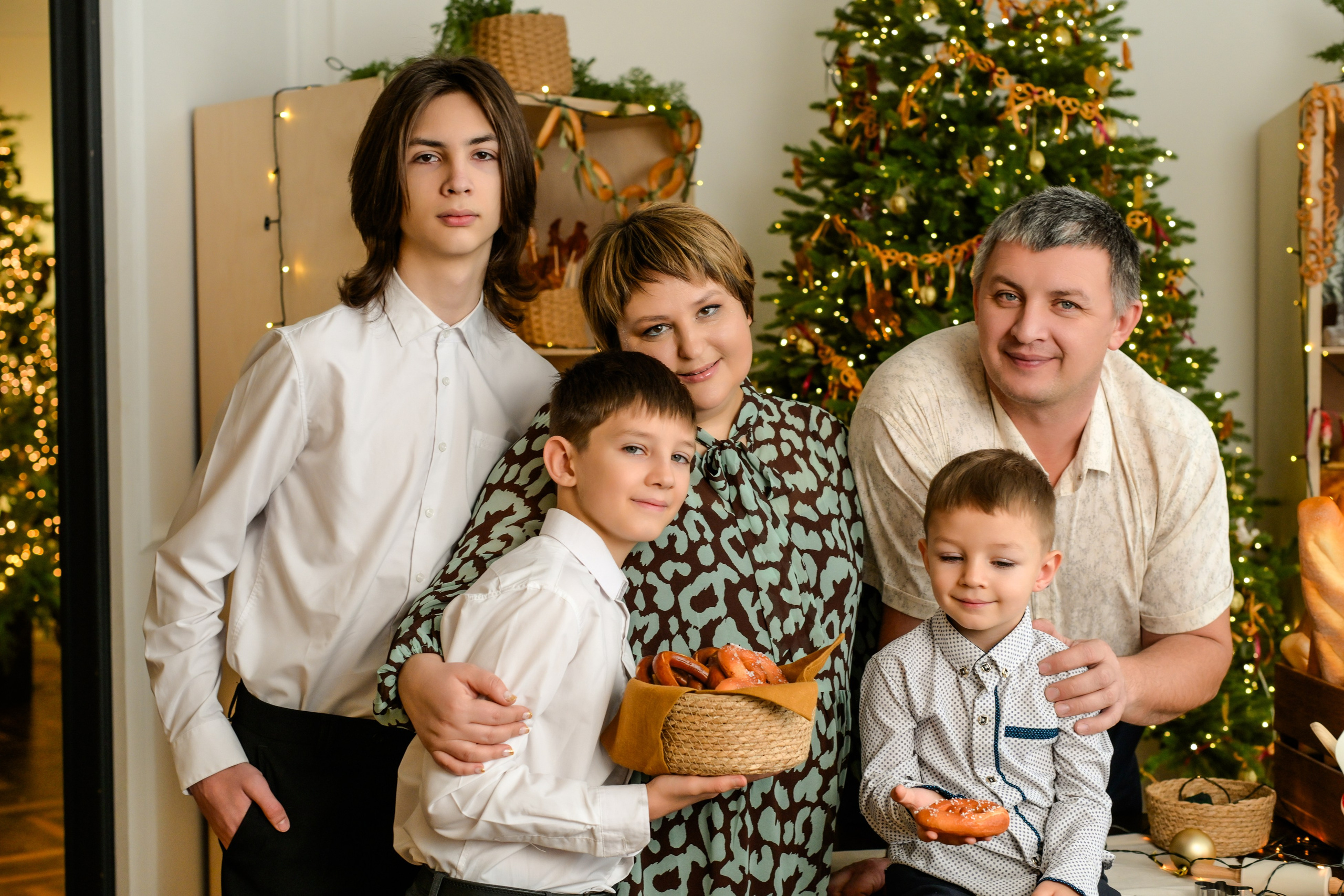 Семья Ольги новогодняя съемка