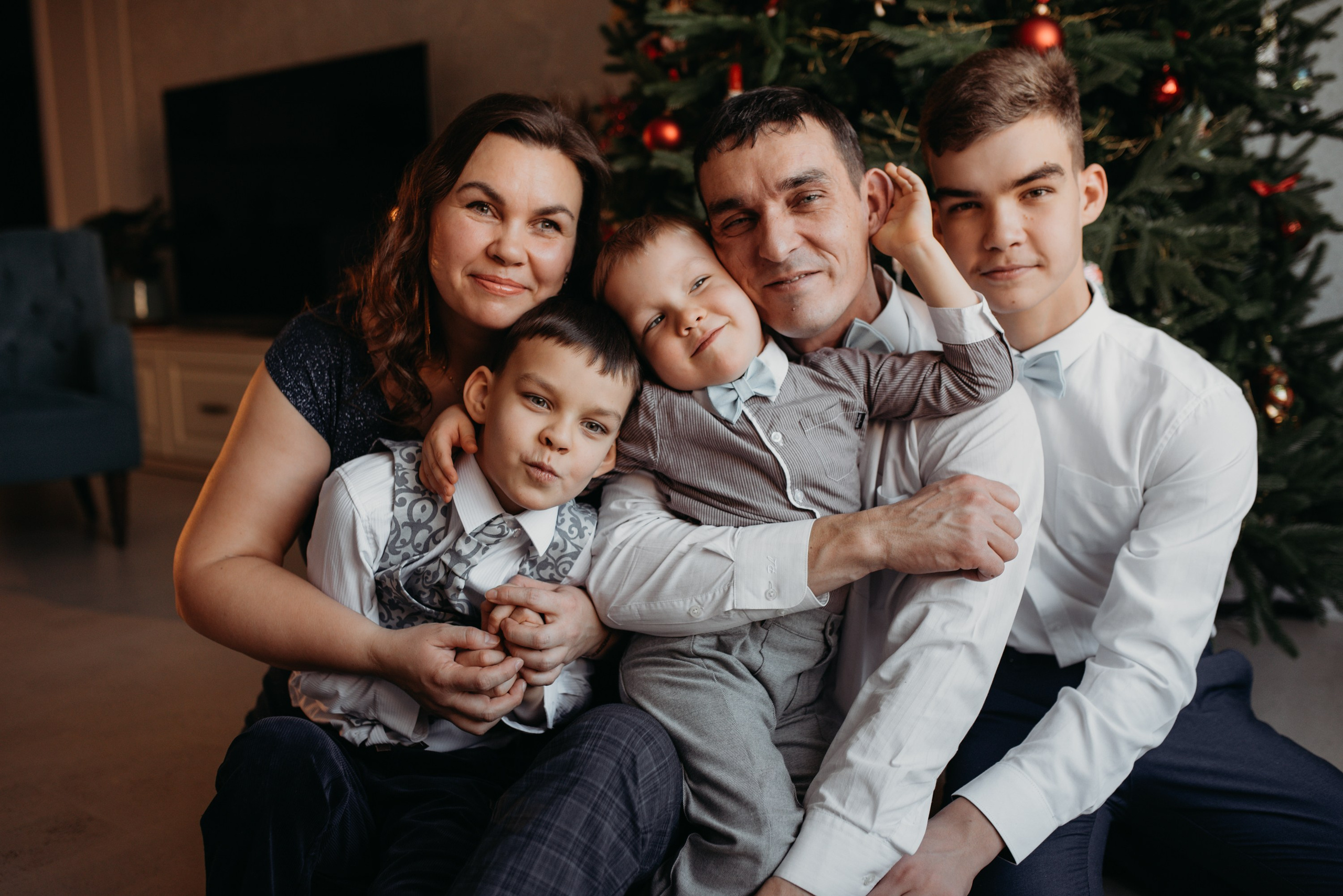 Юлия, Алексей, Тихон, Трофим и Потап. Семейный и детский фотограф в Новосибирске и Краснообске — Анна Ким