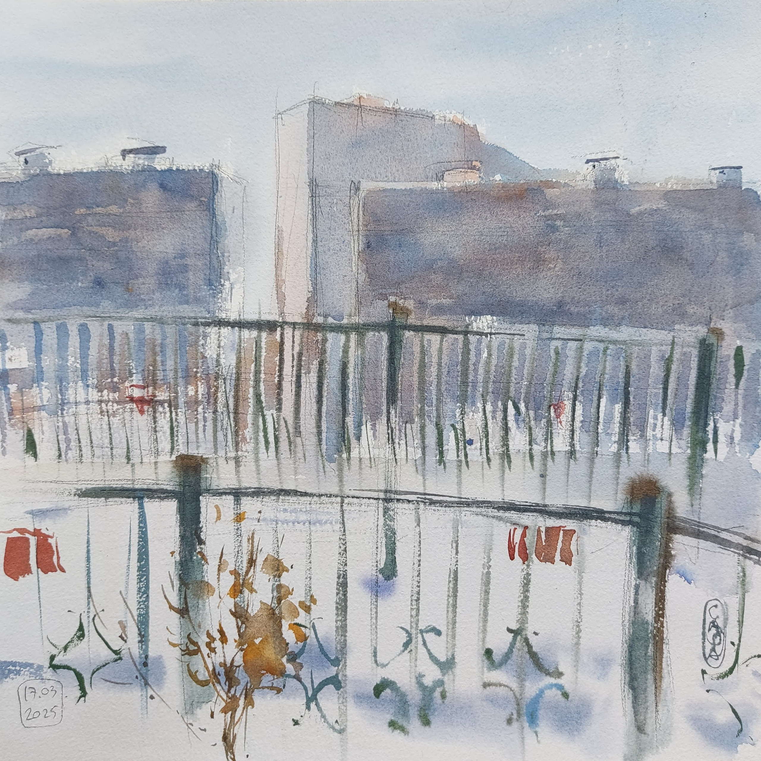 Not-quite-"The Green Hills" neighbourhood | Tomsk, Russia | March 2025 | 26 x 26 cm